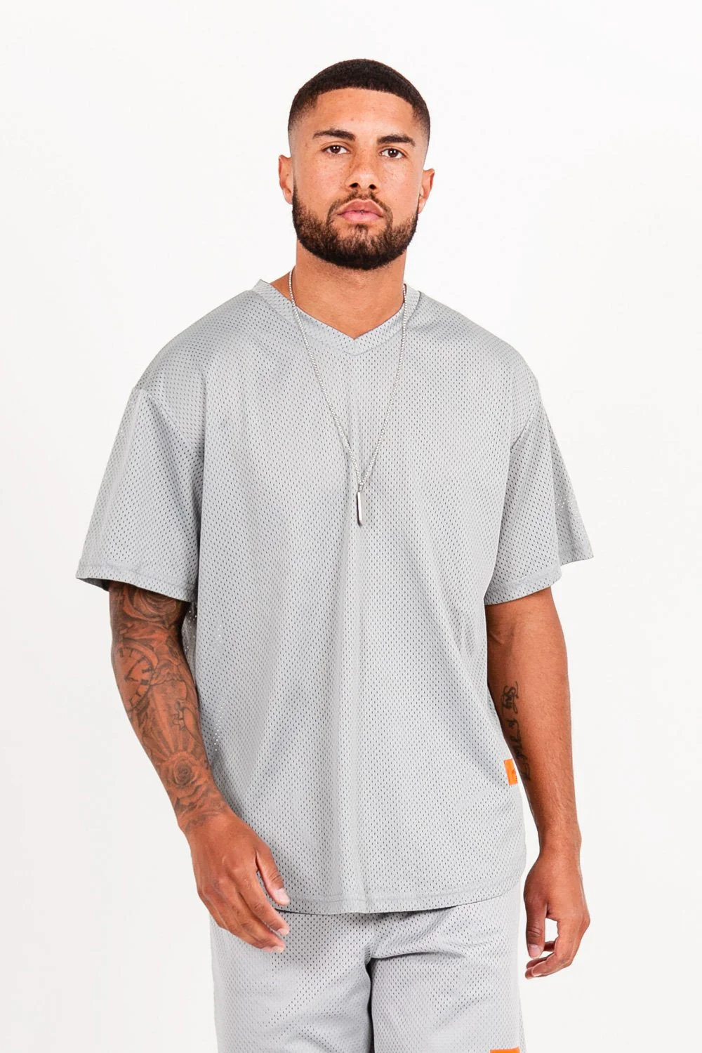 Maillot mesh logo Gris