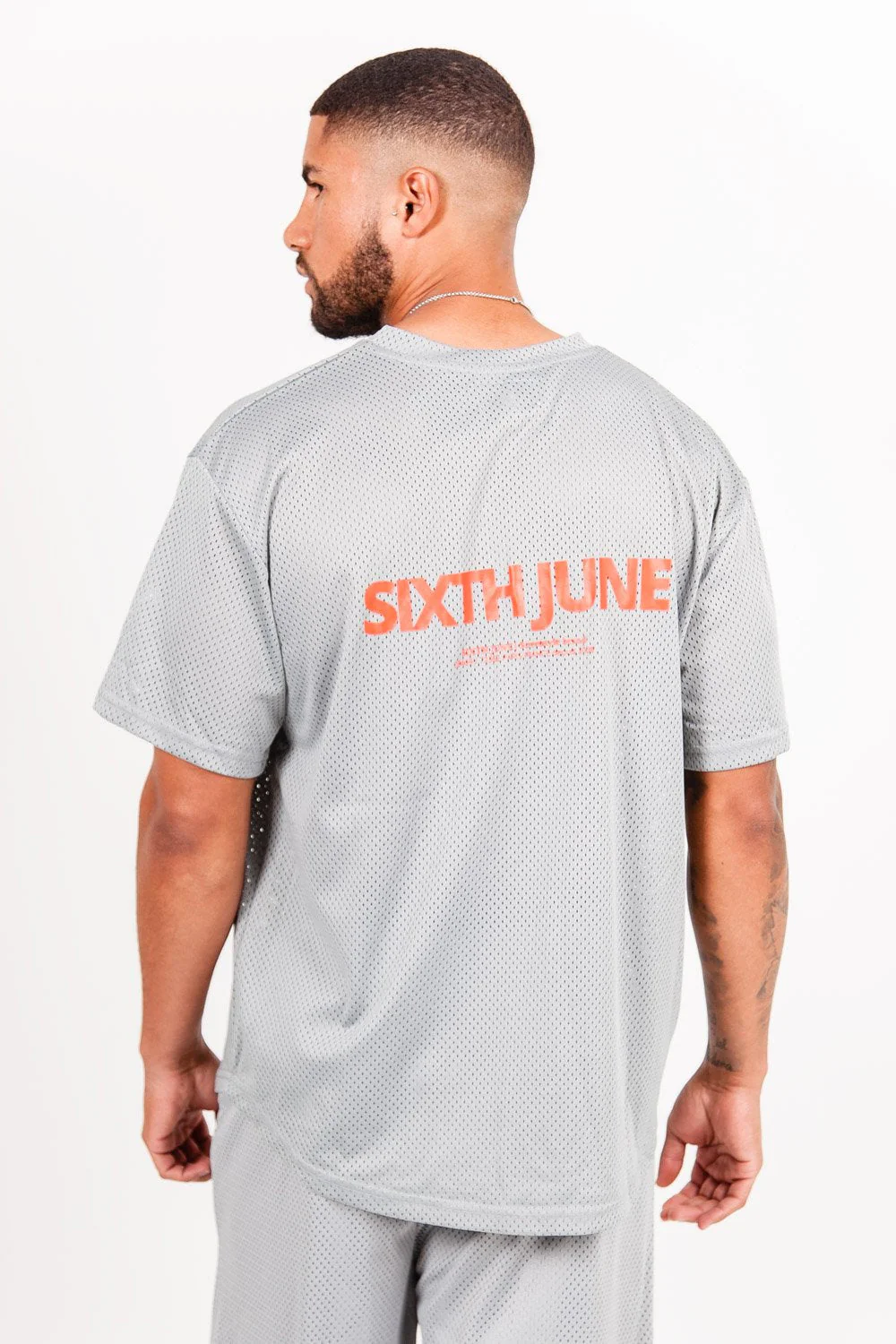 Maillot mesh logo Gris - Image 5