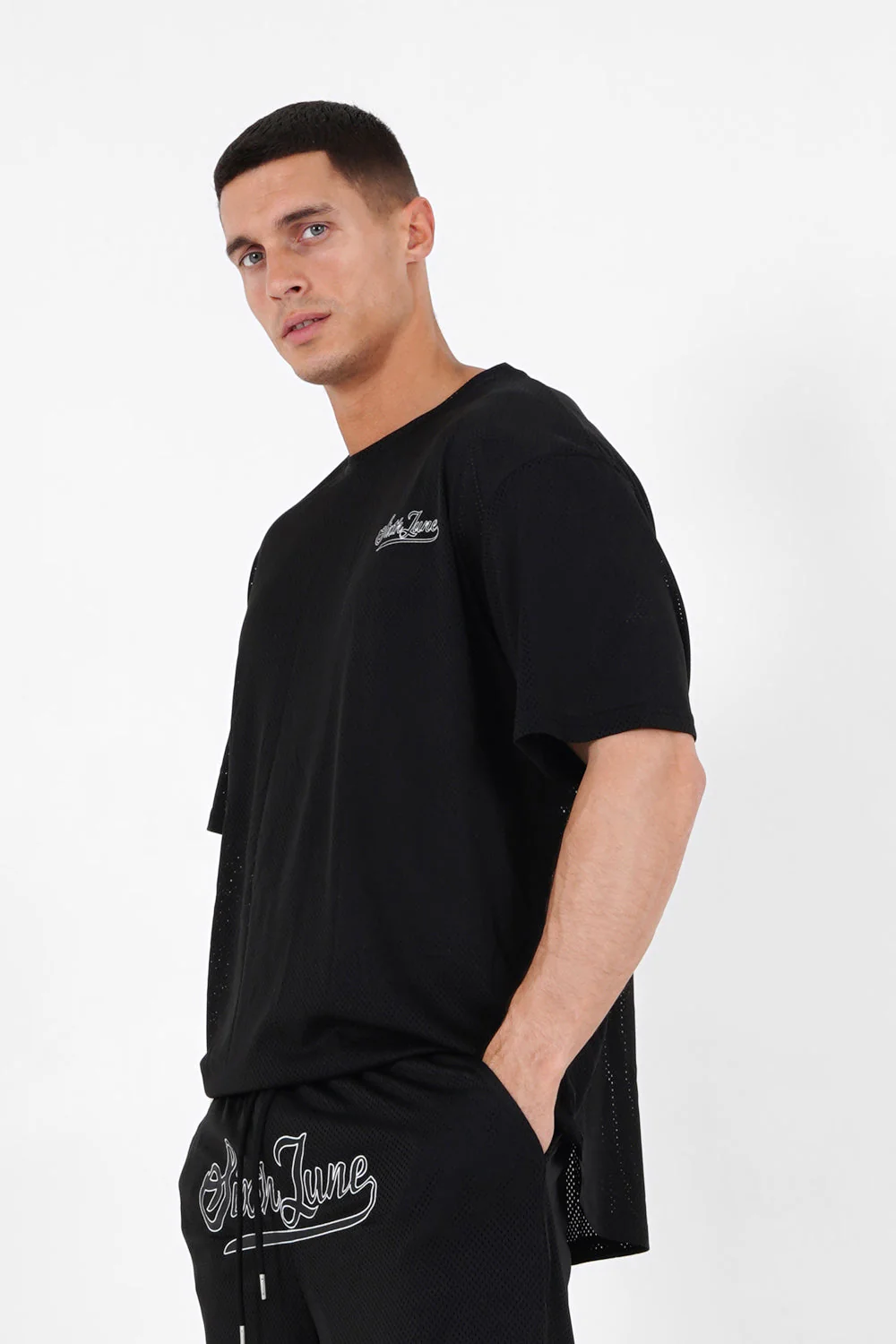 Maillot mesh logo signature Noir - Image 4