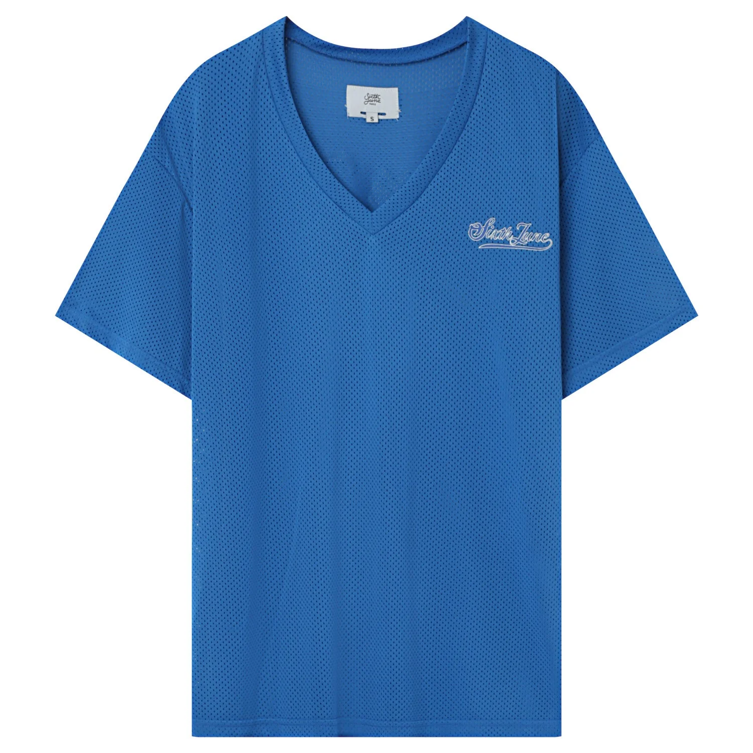 T-shirt mesh logo Bleu - Image 7