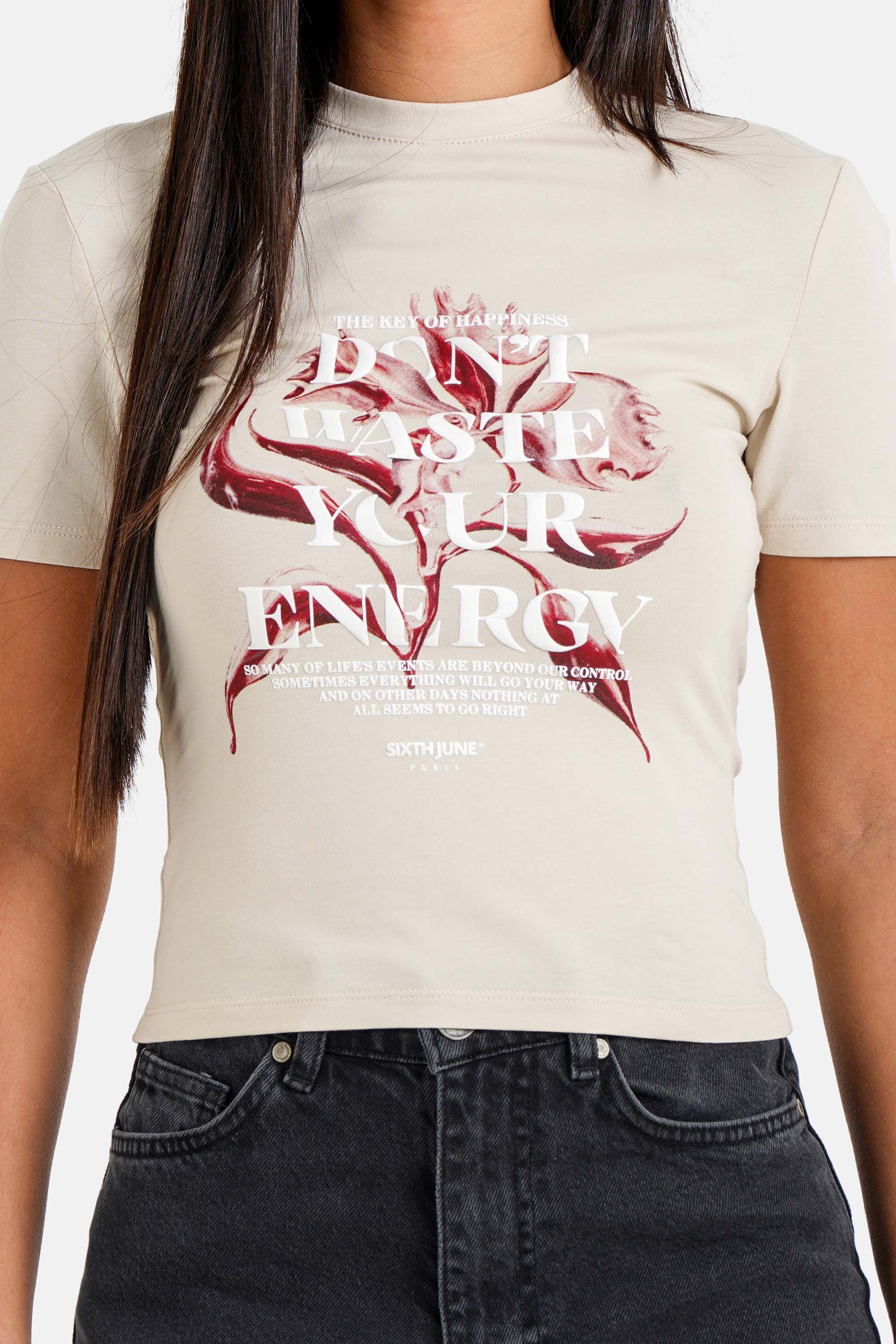 METALLIC flower s/s top - Image 3