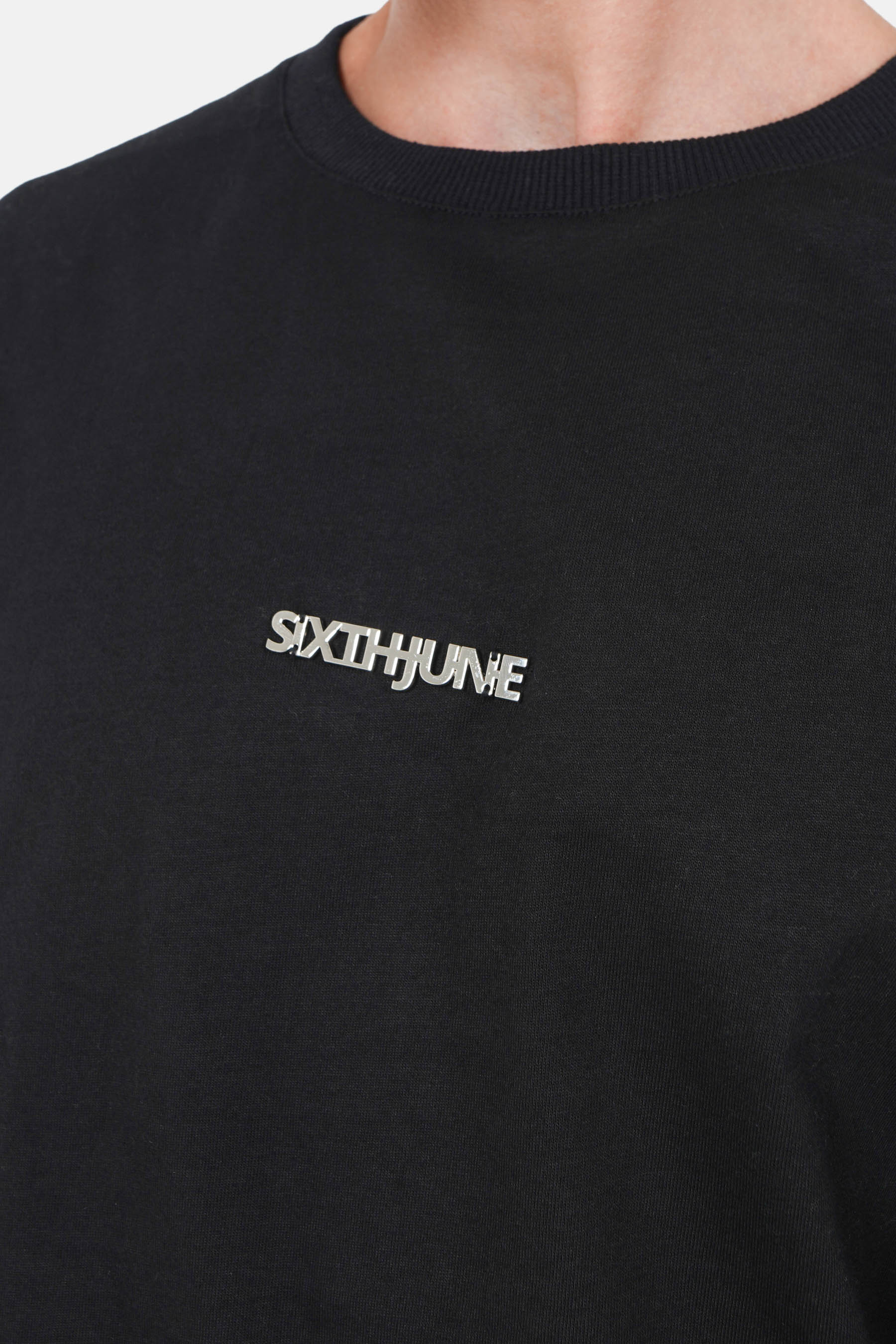 T-shirt logo métallique Noir - Image 3