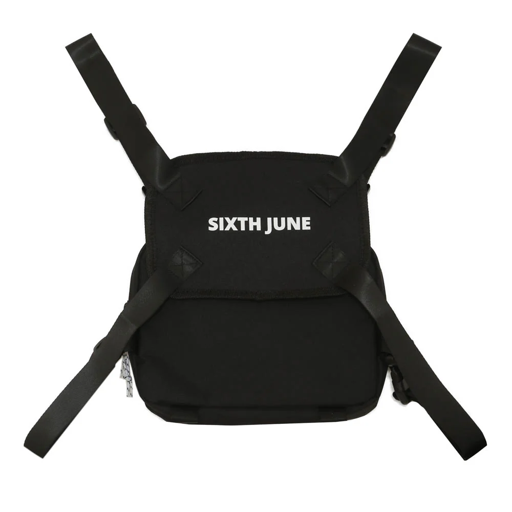 Petit sac poitrine boucle zip logo noir - Image 7