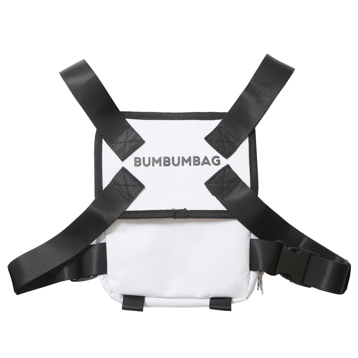 Mini sac poitrine logo blanc - Image 7