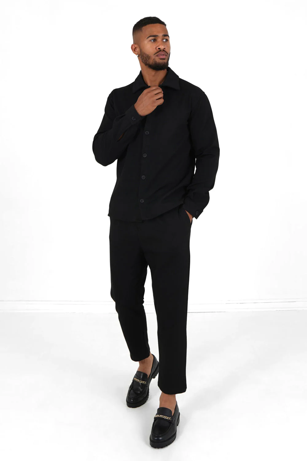 Chemise manches longues Noir - Image 2