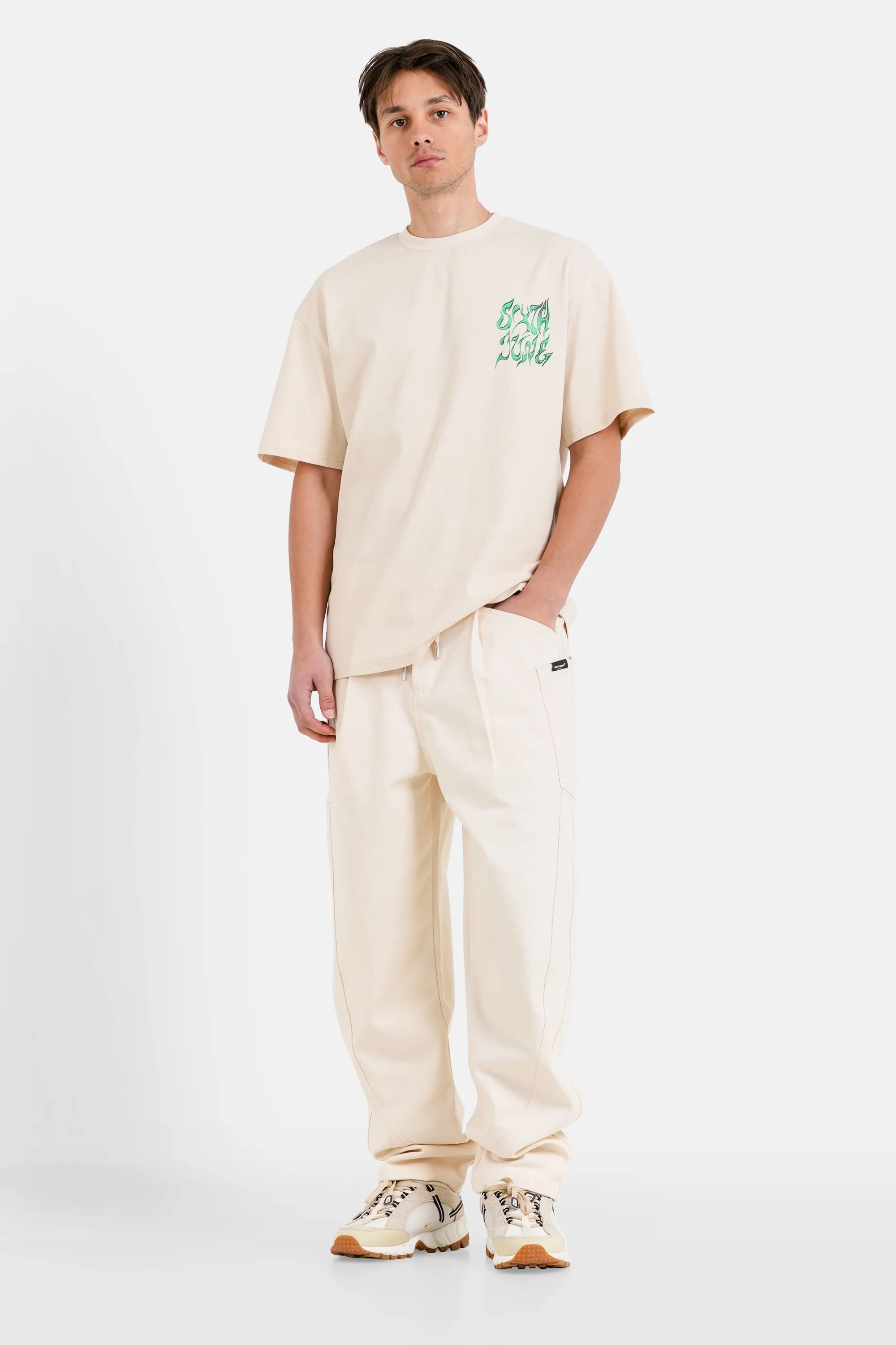 Pantalon workwear minimaliste Beige - Image 2