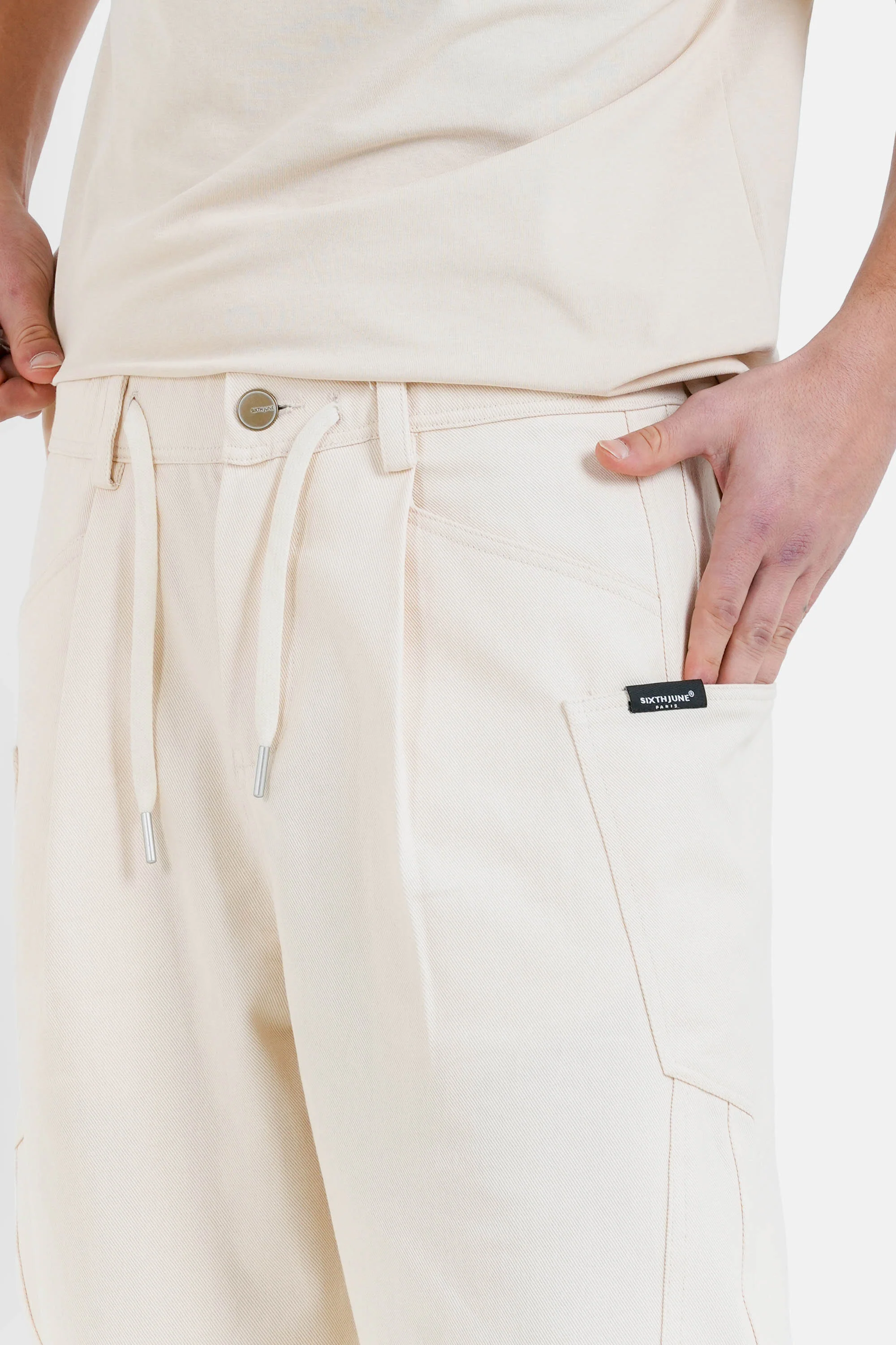 Pantalon workwear minimaliste Beige - Image 3