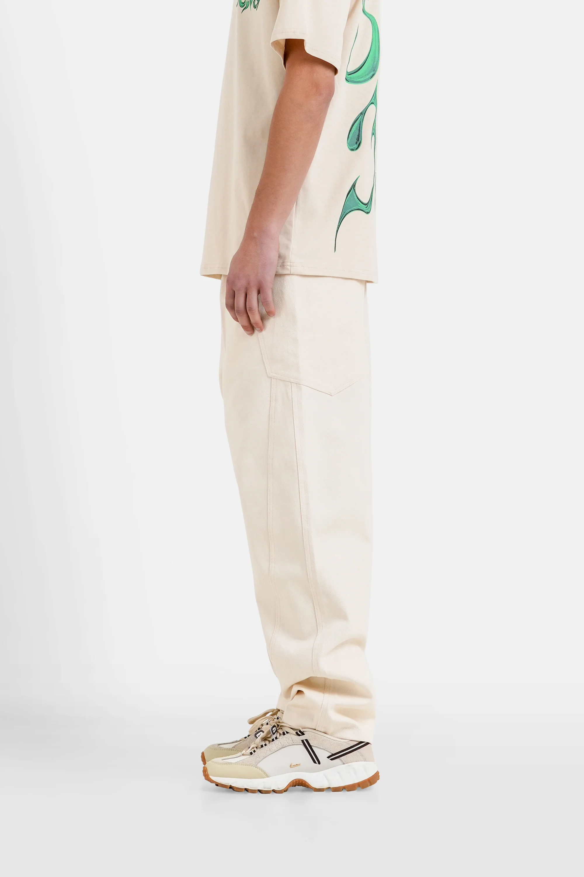 Pantalon workwear minimaliste Beige - Image 4