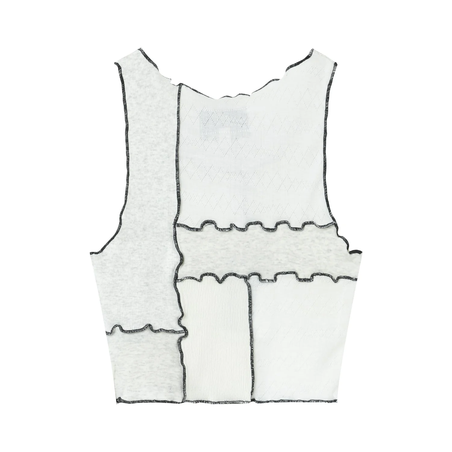 Top court multi tissus Blanc - Image 8