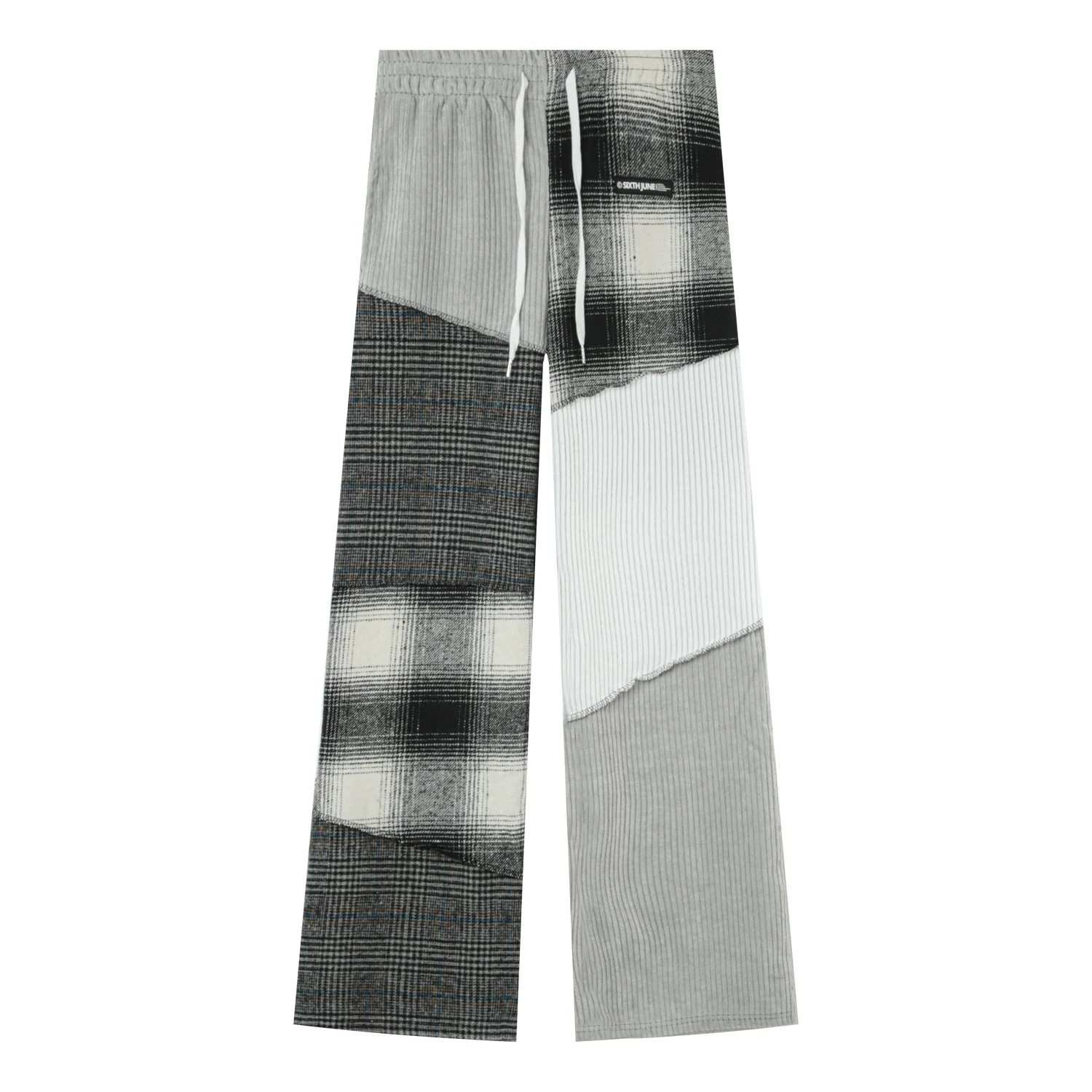 Pantalon multi tissus Gris - Image 6