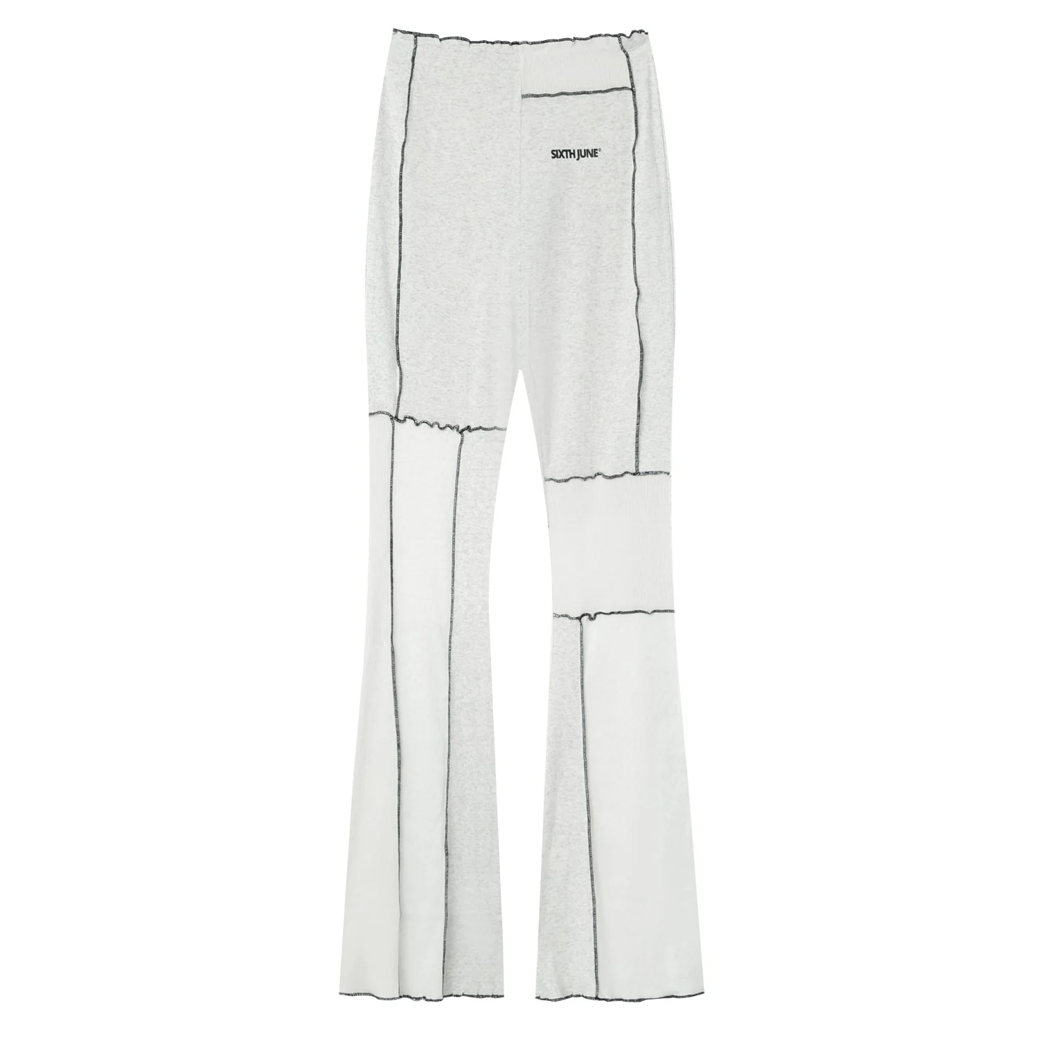 Pantalon flare multi tissus Blanc - Image 7