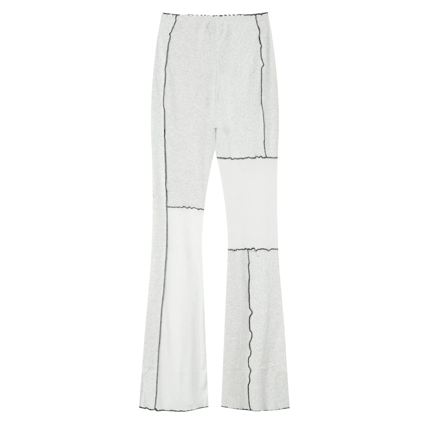 Pantalon flare multi tissus Blanc - Image 8