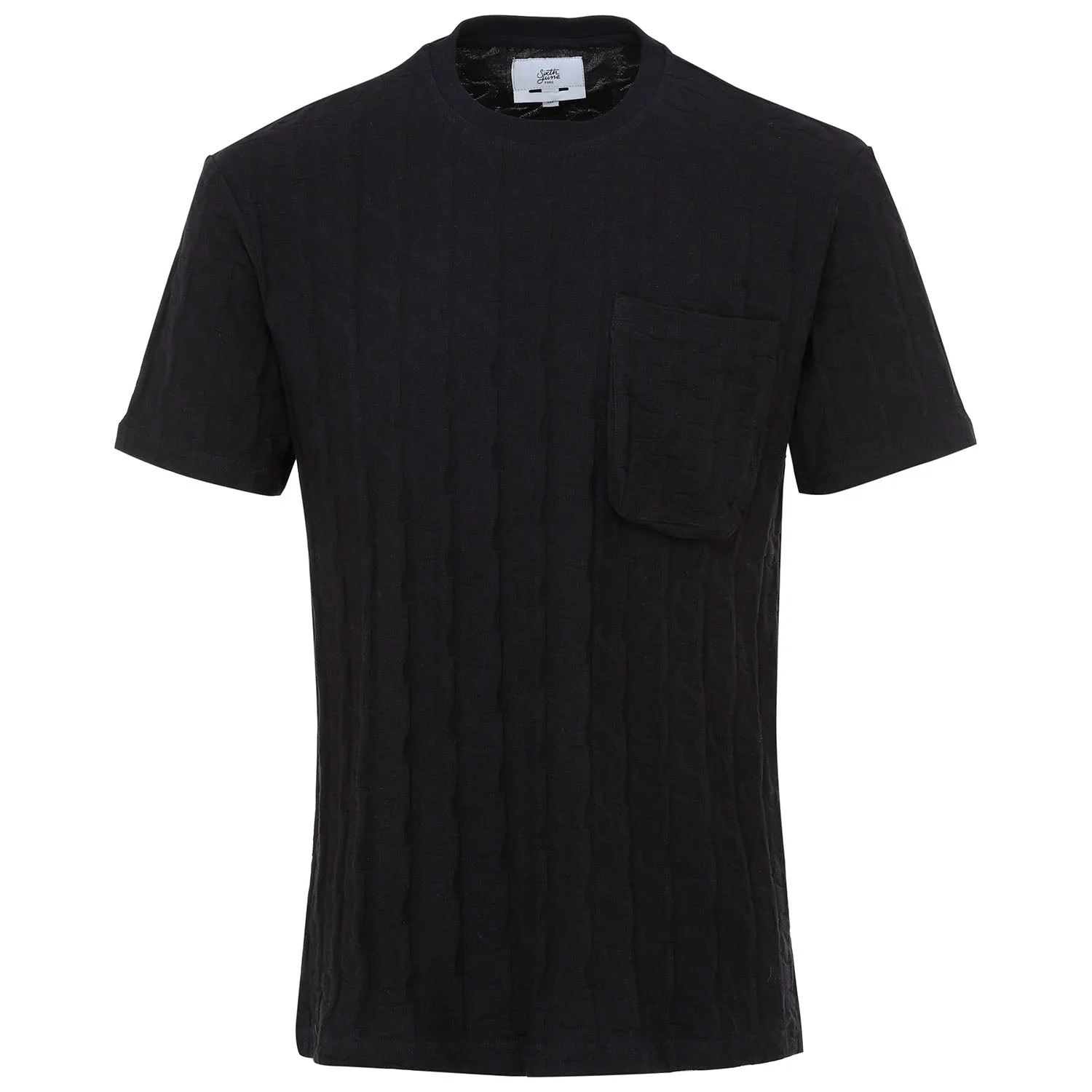 T-shirt monogramme tissé Noir - Image 6