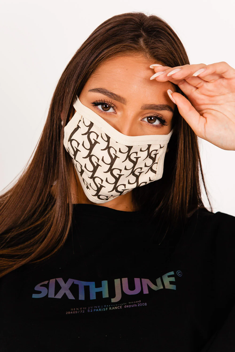 Masque monogramme SJ beige - Image 4