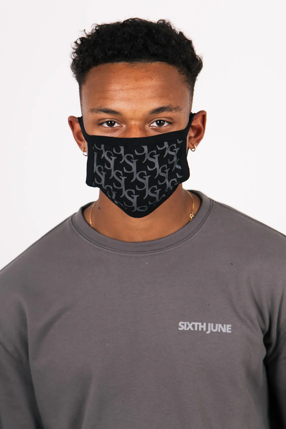 Masque monogramme SJ noir - Image 2