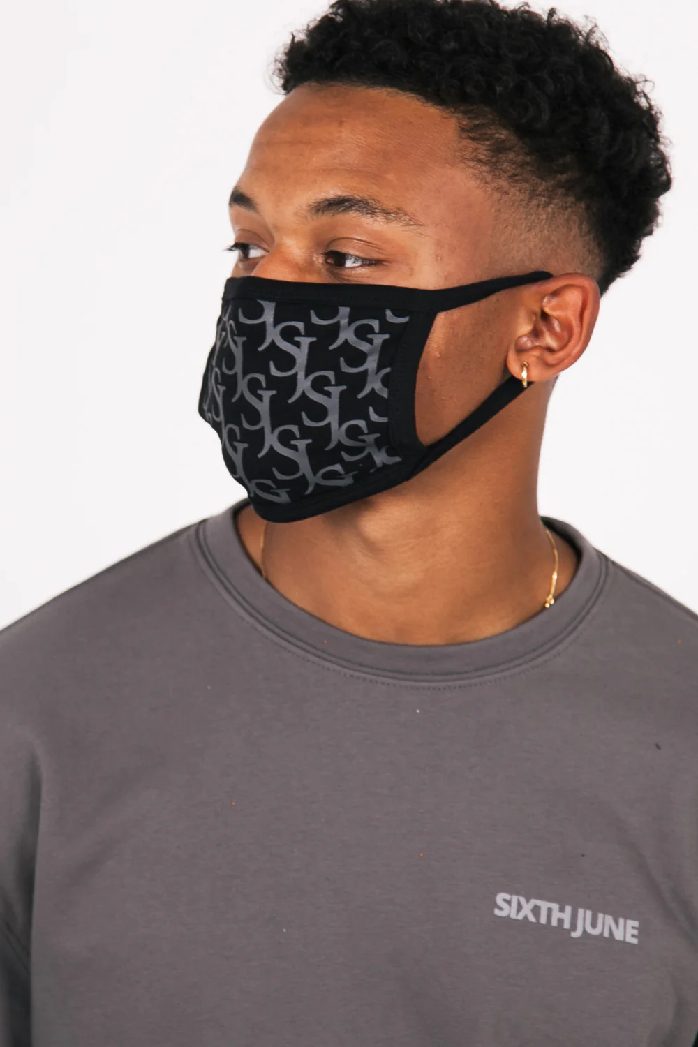 Masque monogramme SJ noir - Image 3
