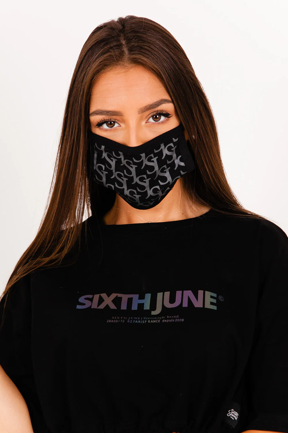 Masque monogramme SJ noir - Image 4