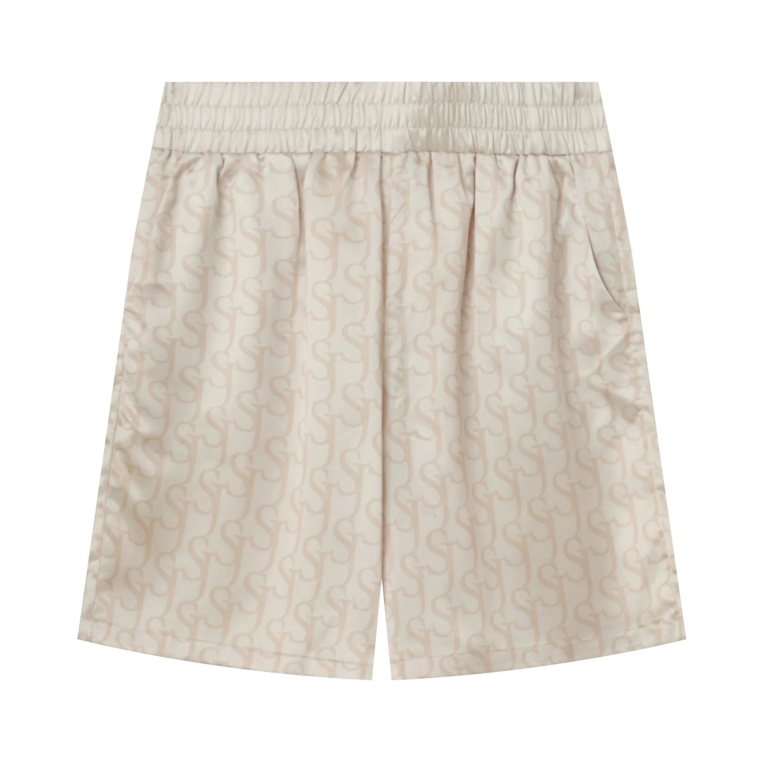 Short satiné monogramme Beige - Image 7