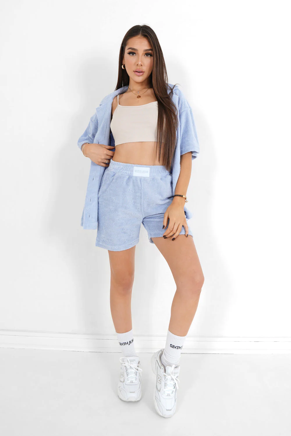 Short monogramme towel Bleu clair - Image 2