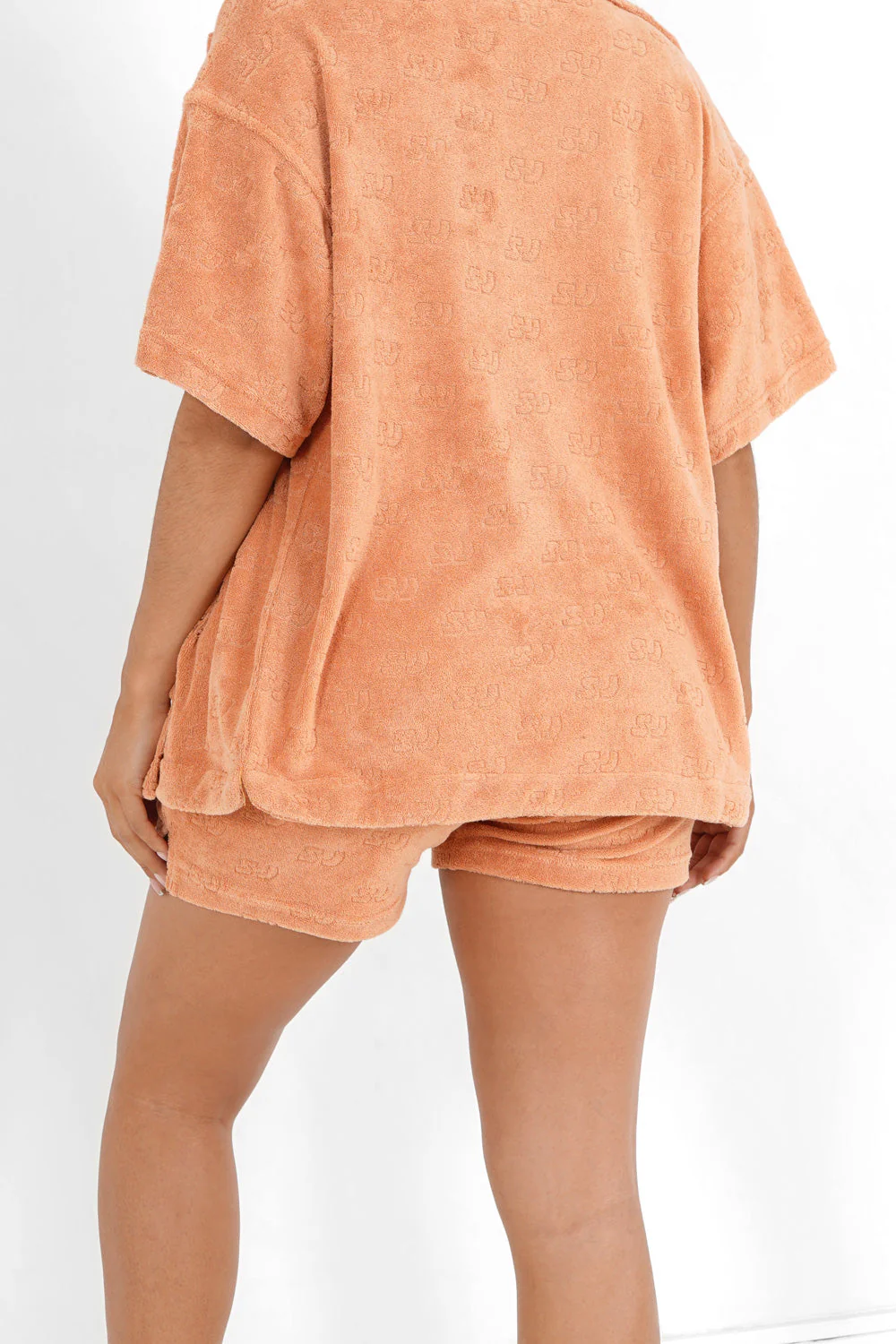 Short monogramme towel Orange - Image 5
