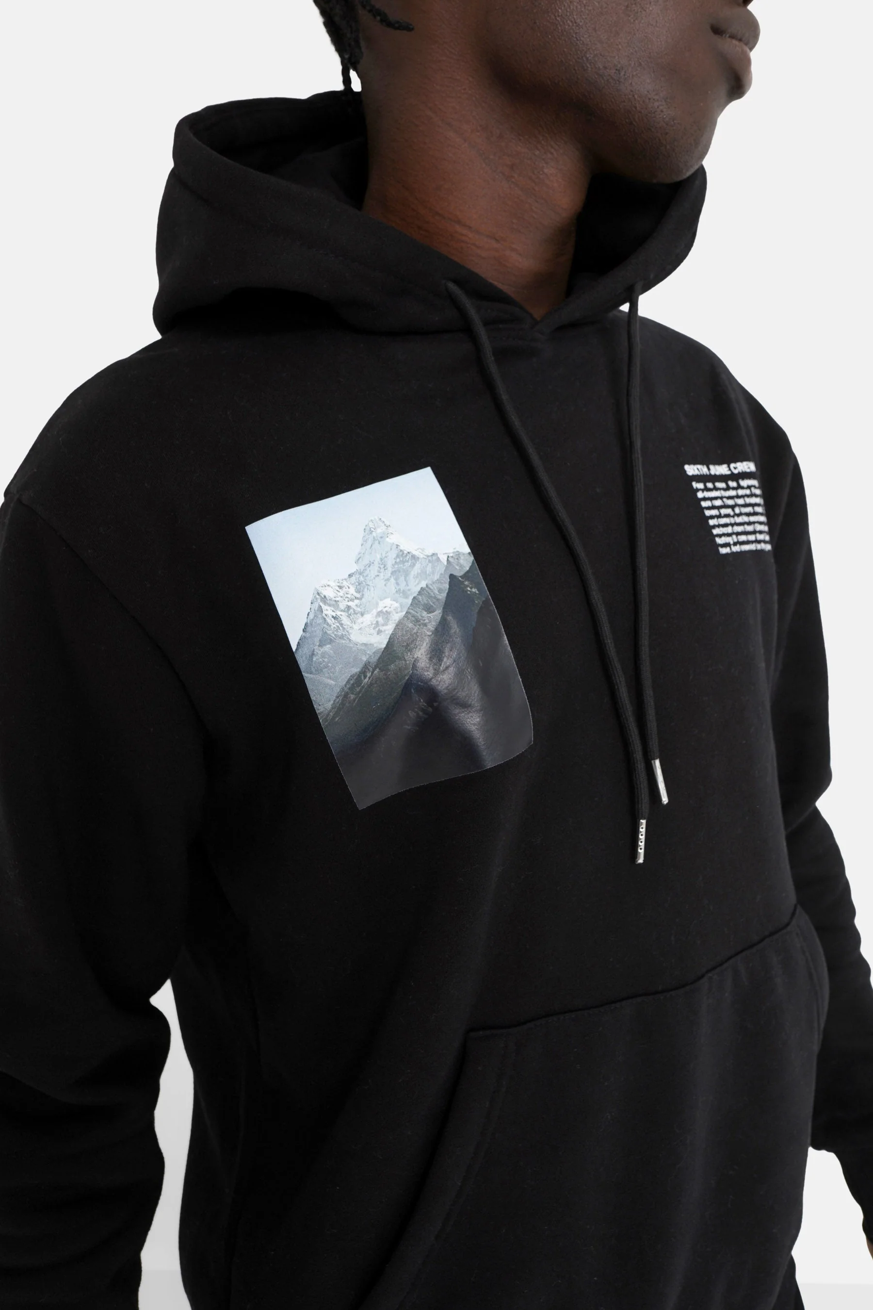 Sweat capuche moodboard dos Noir - Image 3