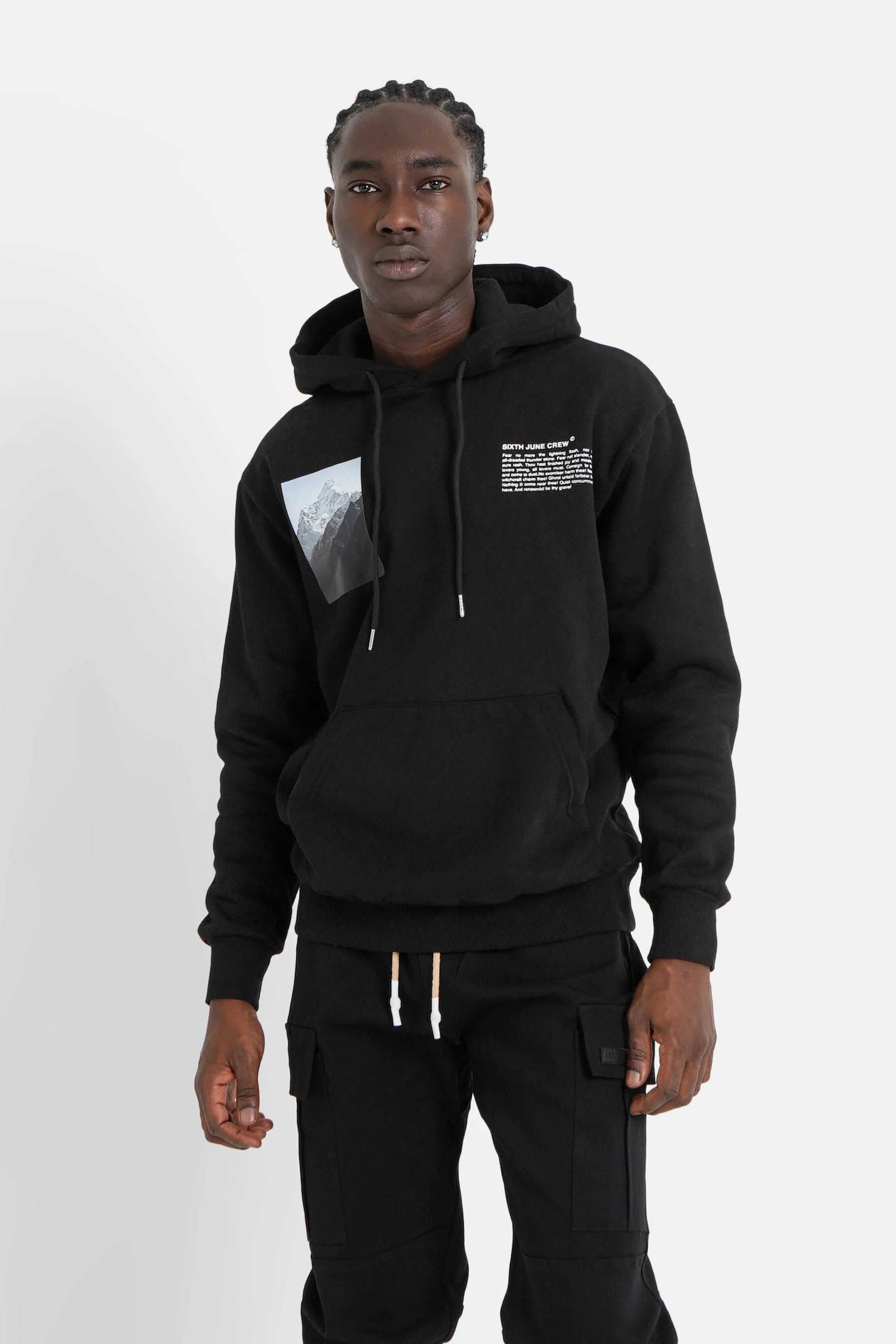 Sweat capuche moodboard dos Noir - Image 5
