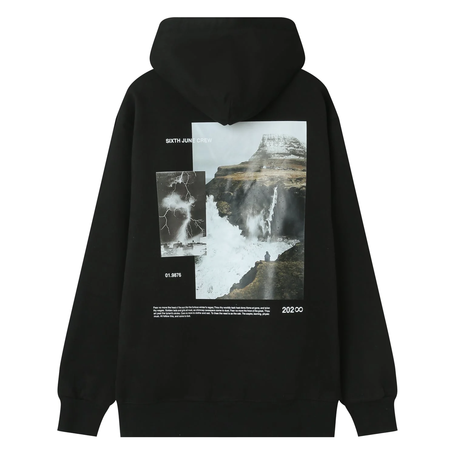 Sweat capuche moodboard dos Noir - Image 6