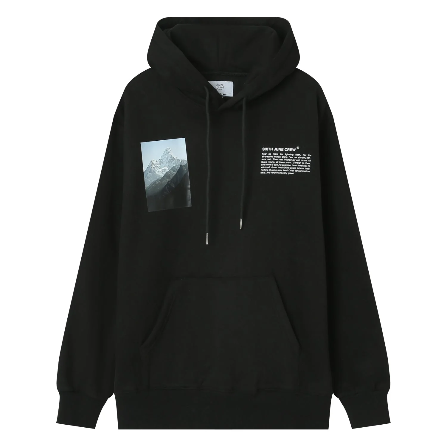 Sweat capuche moodboard dos Noir - Image 7