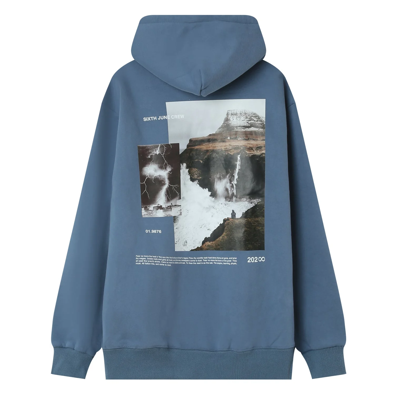Sweat capuche moodboard dos Bleu - Image 6