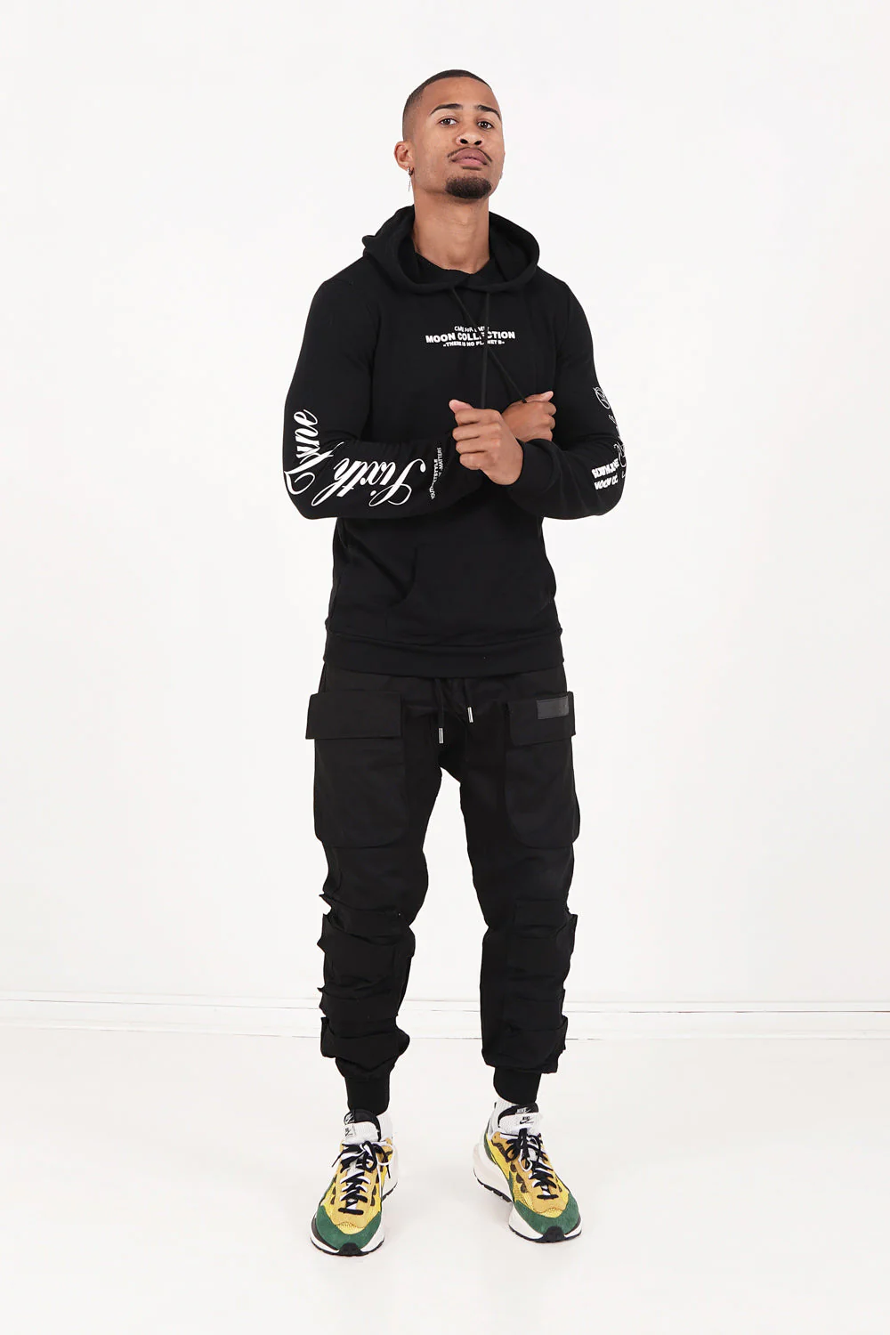 Sweat capuche Moon Earth collection Noir - Image 2