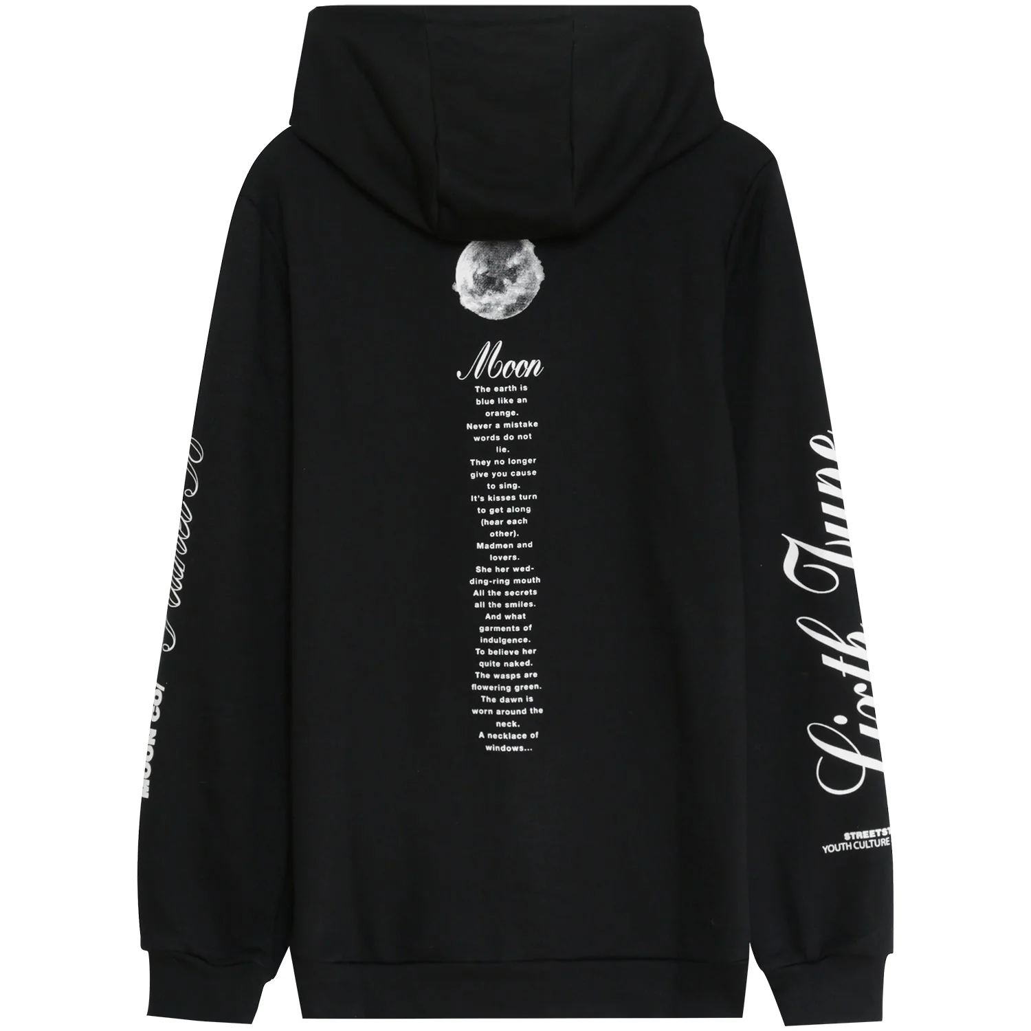 Sweat capuche Moon Earth collection Noir - Image 6