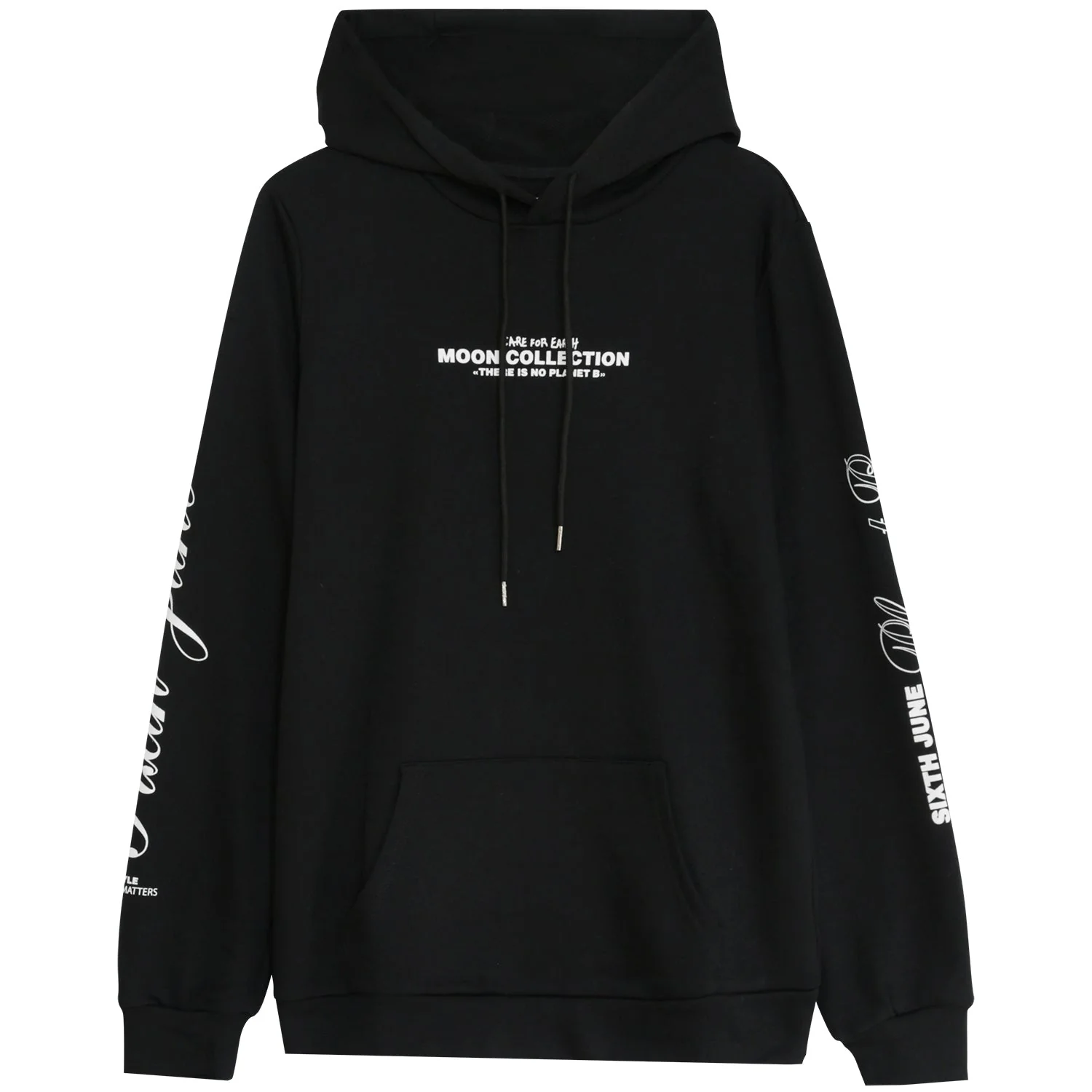 Sweat capuche Moon Earth collection Noir - Image 7