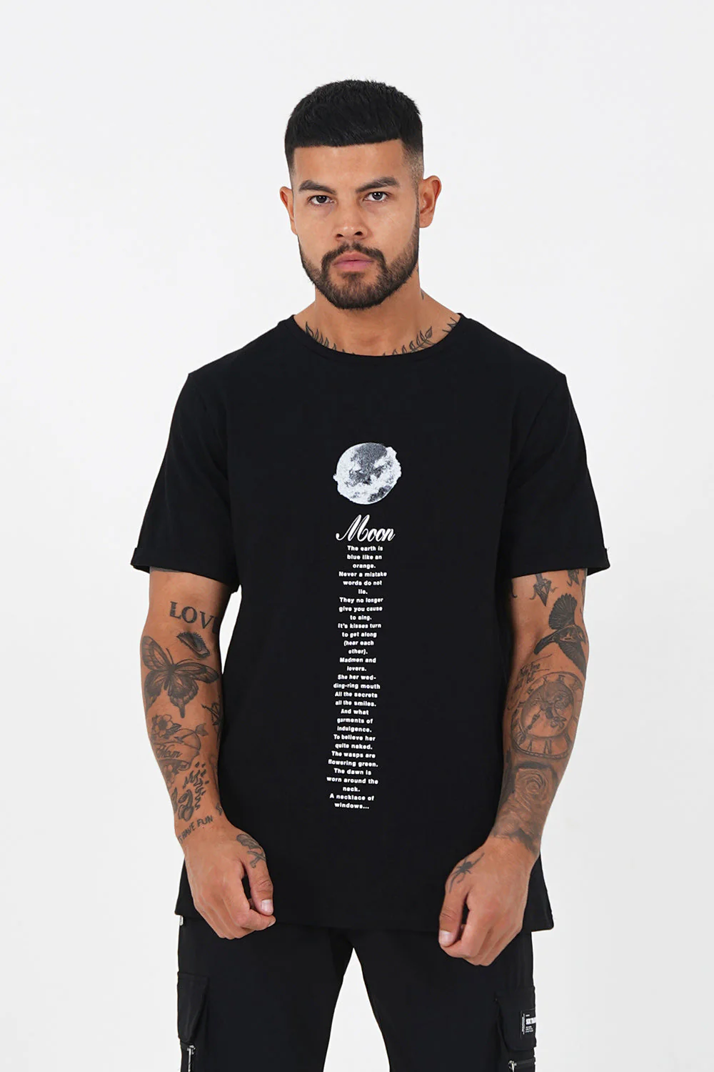 T-shirt Moon numéro 1 Noir