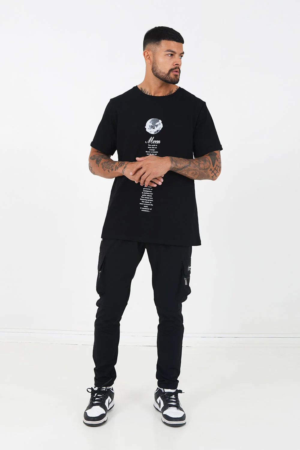 T-shirt Moon numéro 1 Noir - Image 2