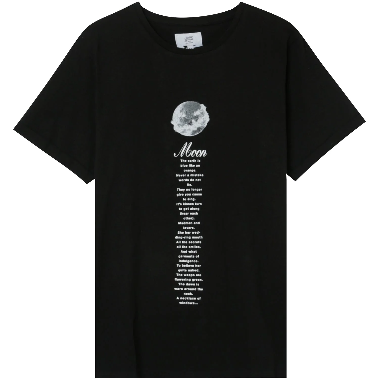 T-shirt Moon numéro 1 Noir - Image 6