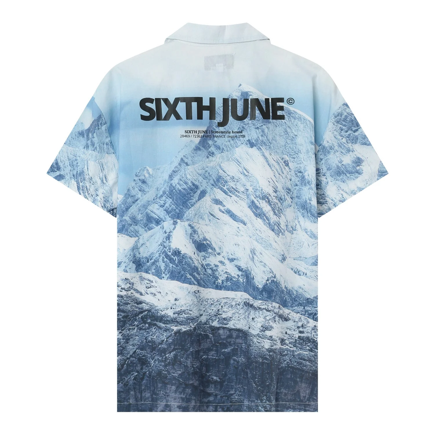 Chemise imprimé montagne Bleu - Image 6