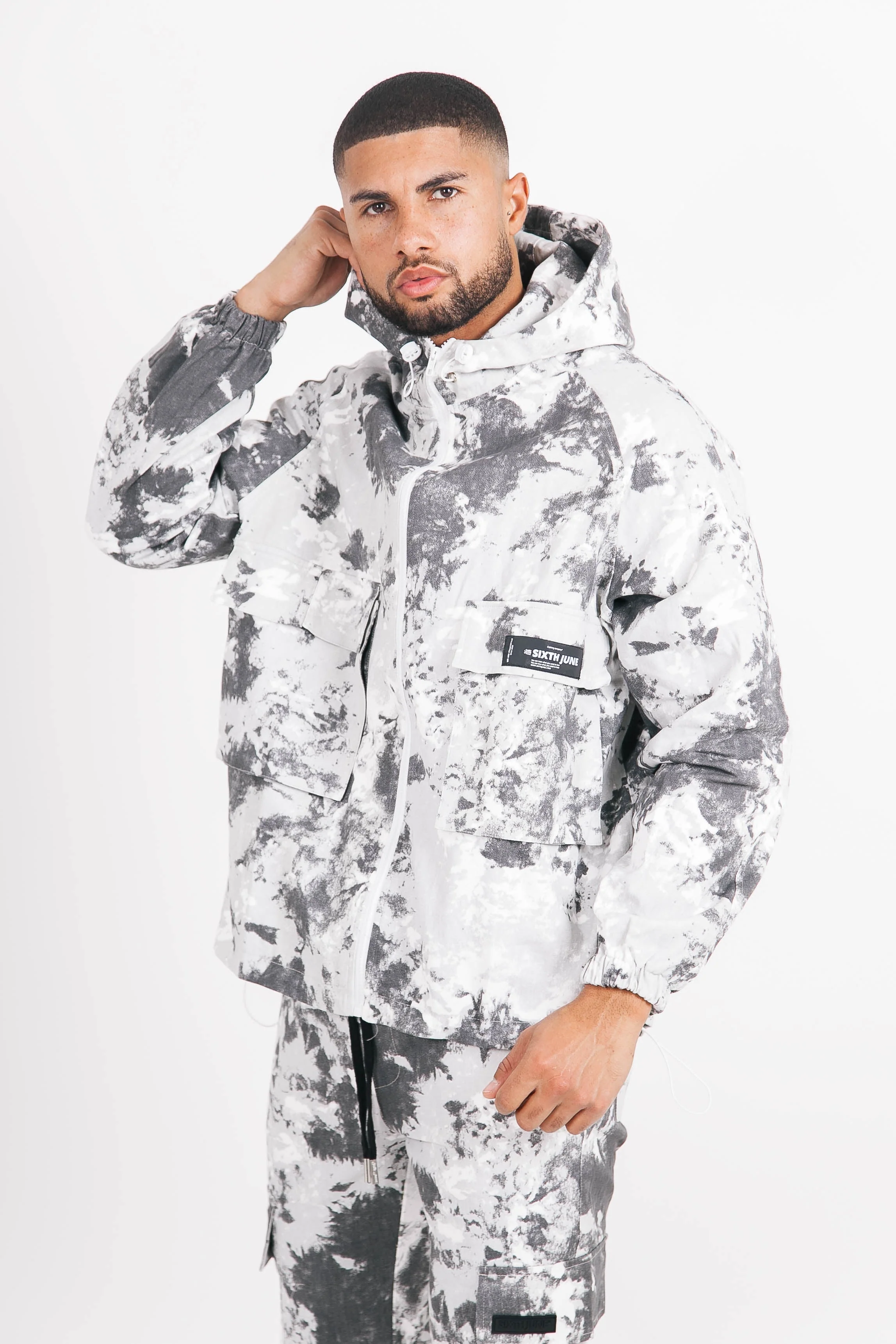 Veste montagne cargo Gris