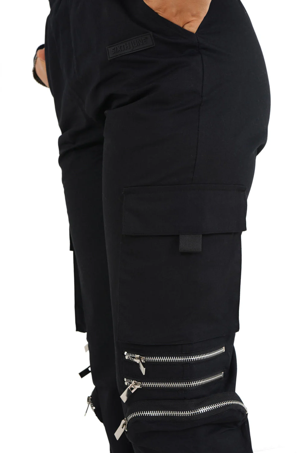 Pantalon cargo multi poches Noir - Image 3