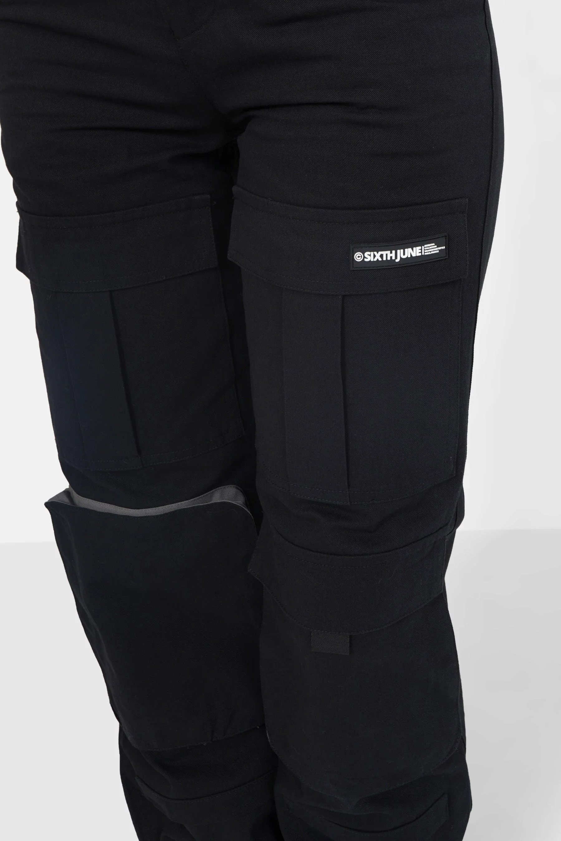 Pantalon cargo chevilles élastique Noir - Image 3