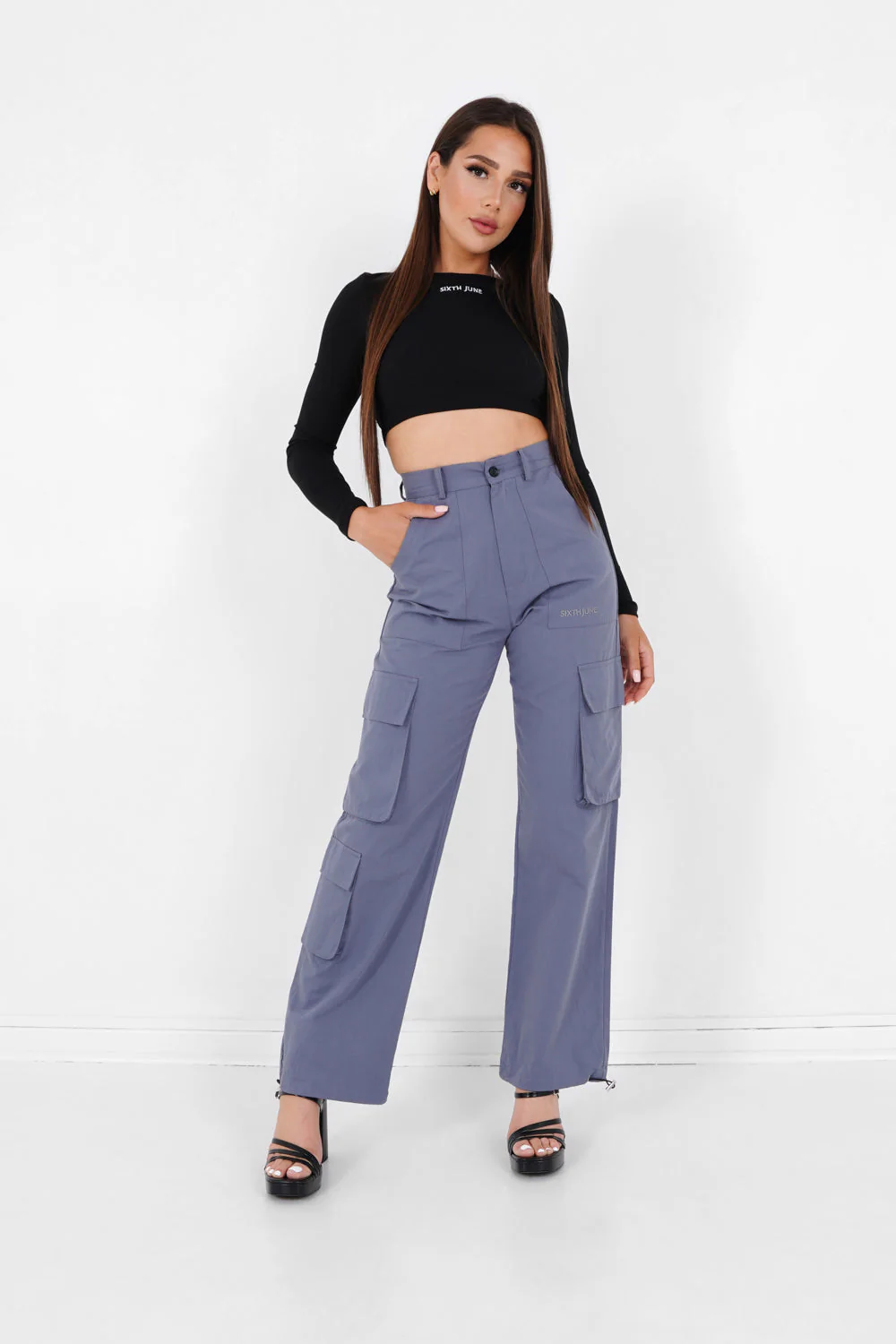 Cargo jambes larges Gris - Image 2
