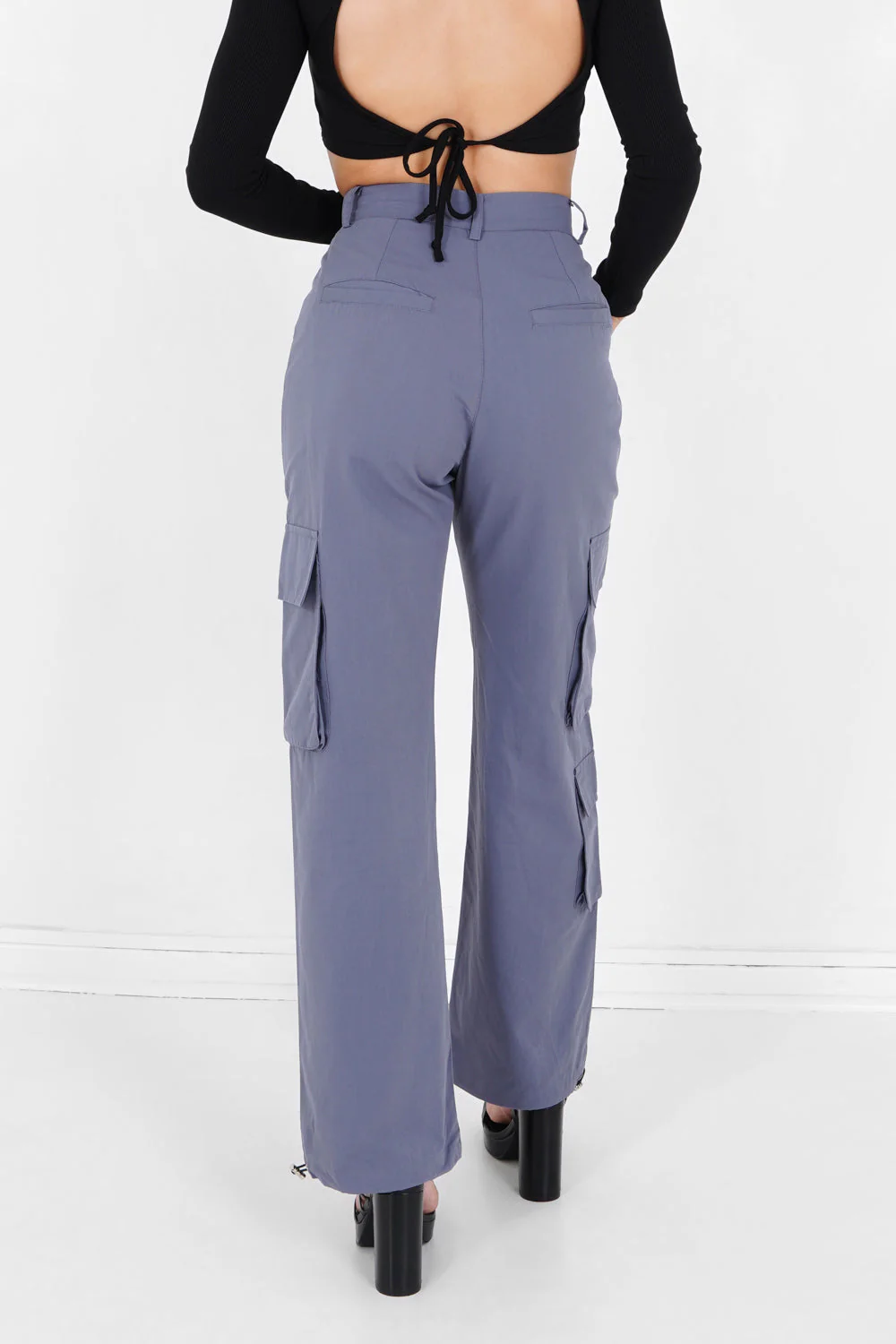 Cargo jambes larges Gris - Image 5