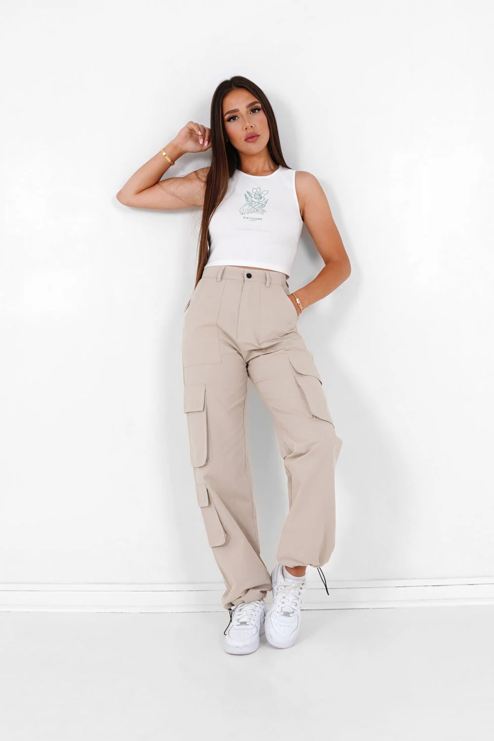 Cargo jambes larges Gris - Image 2