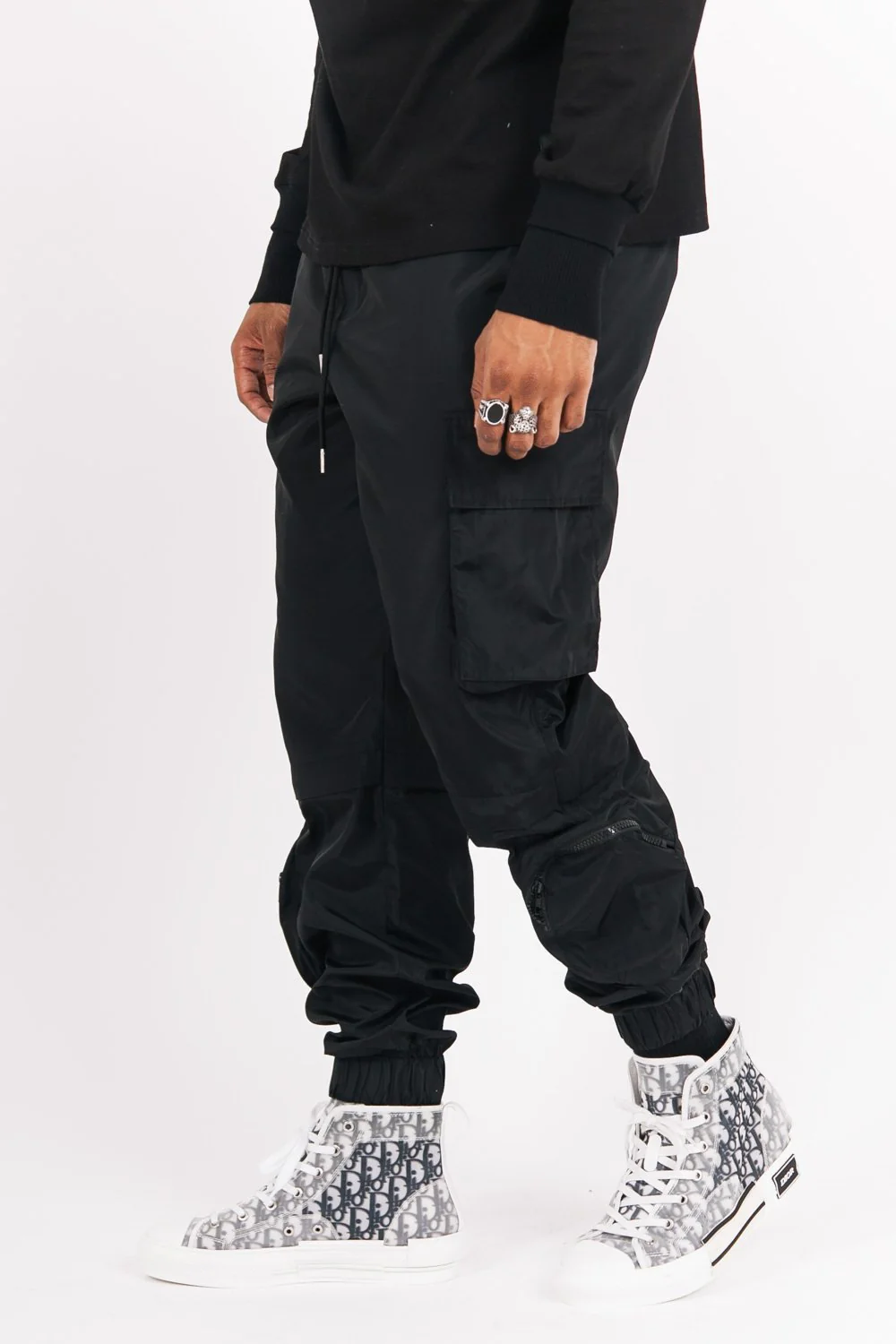Pantalon jogging cargo Noir - Image 3