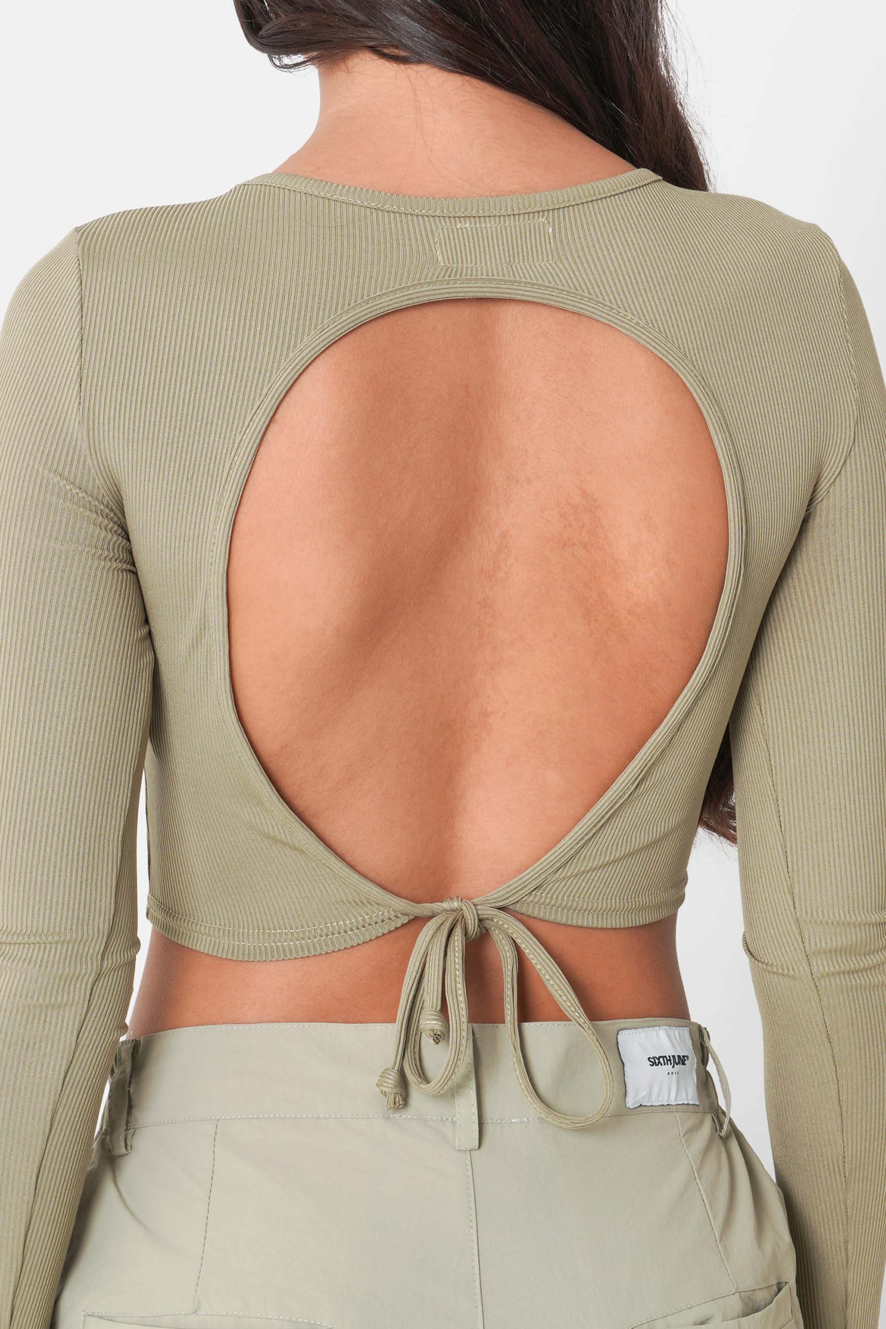 BACKLESS laced l/s top - Image 3