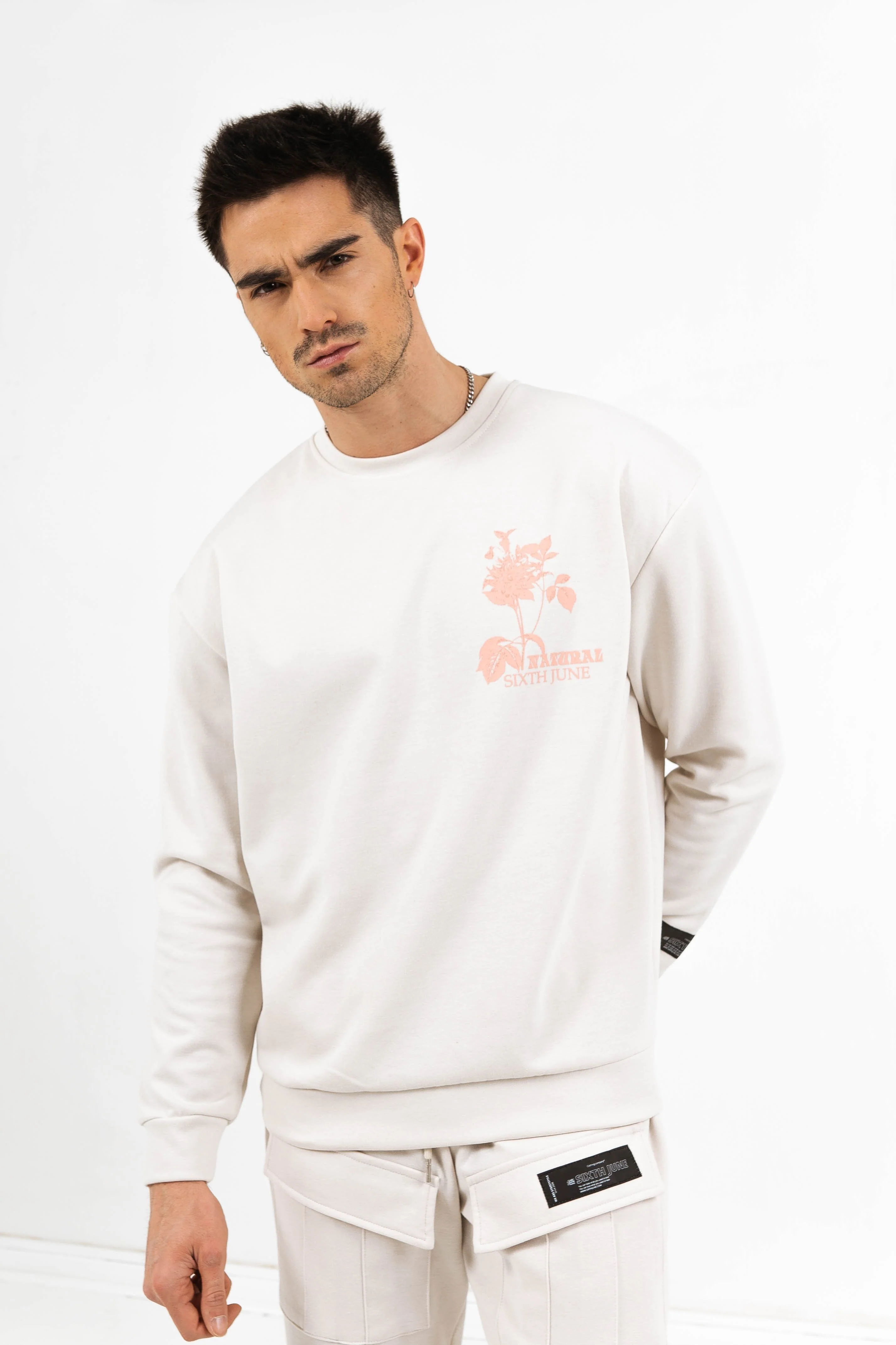 Sweatshirt natural pastel blanc - Image 5