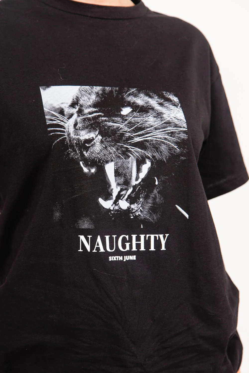 T-shirt imprimé Naughty panthère Noir - Image 3