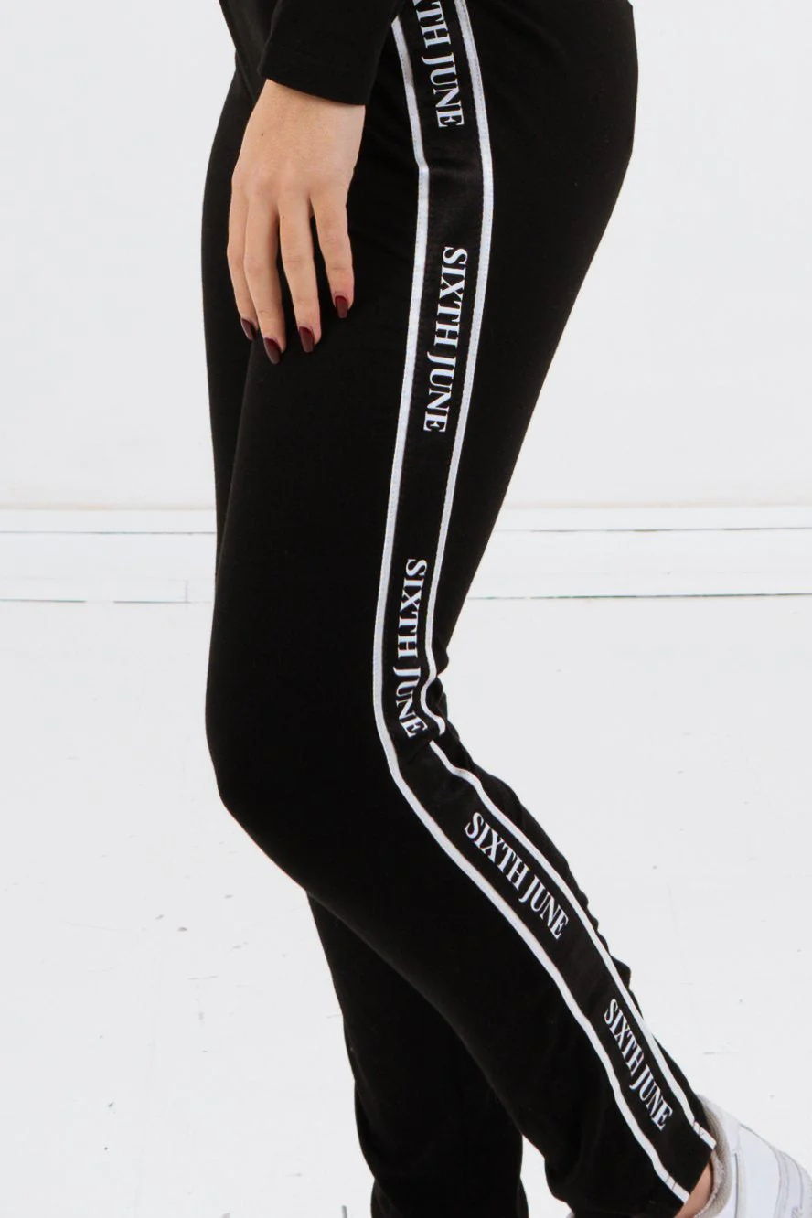 Legging bande imprimée noir - Image 3