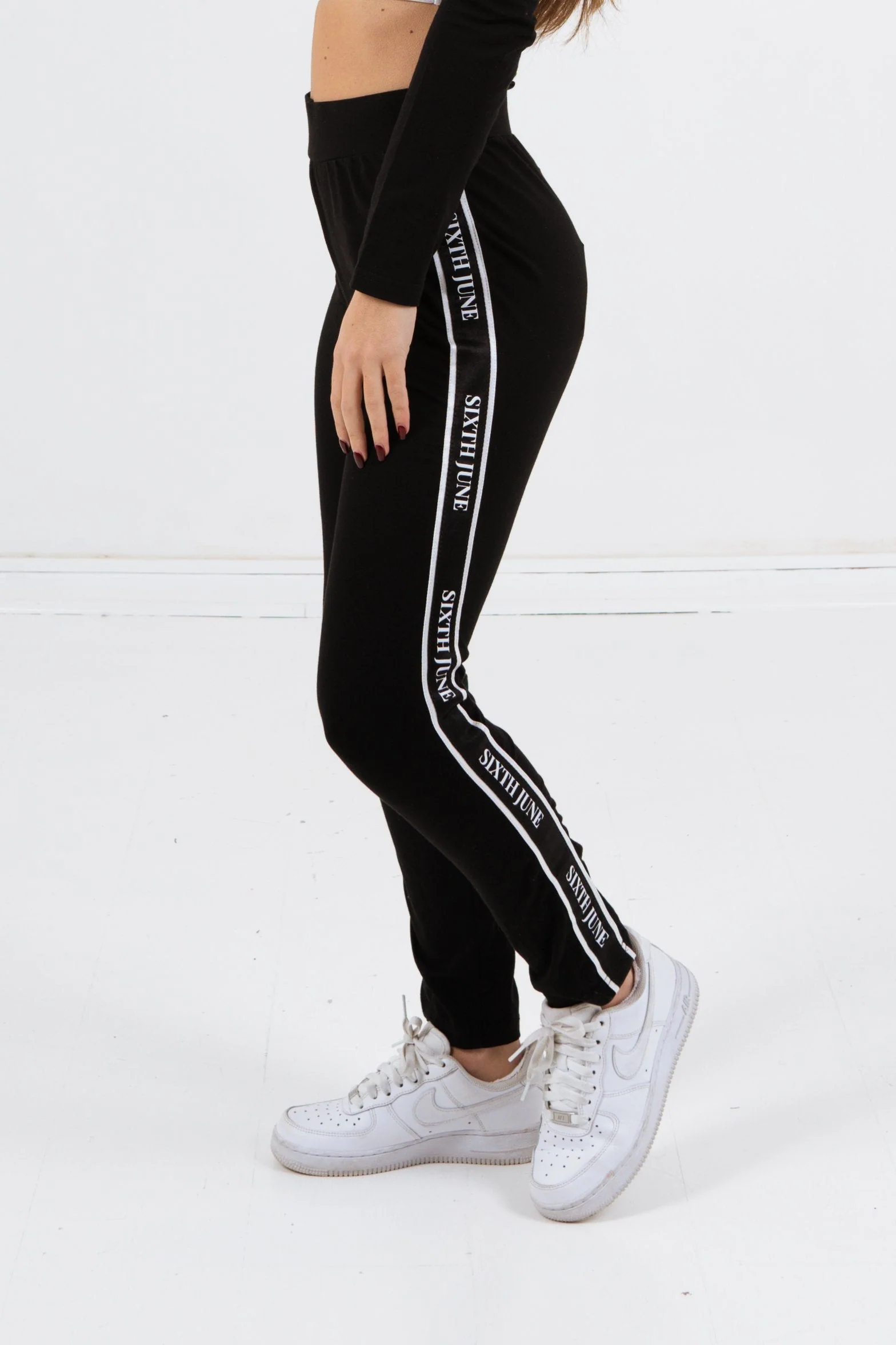 Legging bande imprimée noir - Image 4