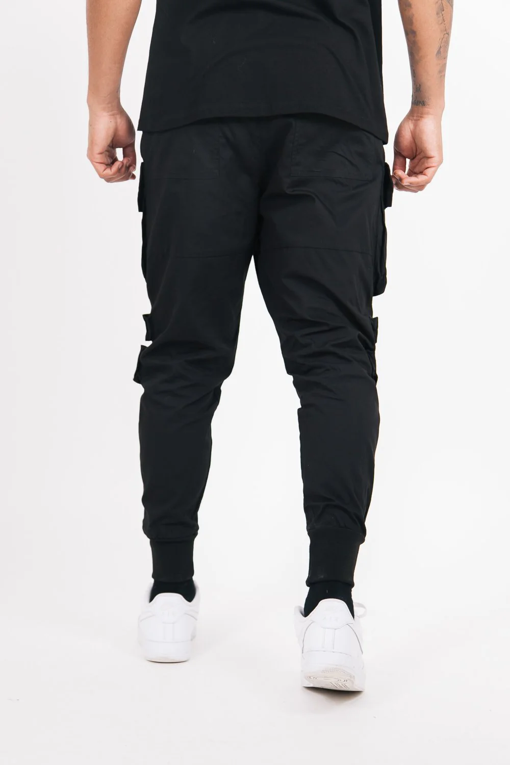 Pantalon cargo tactique poches Noir - Image 5