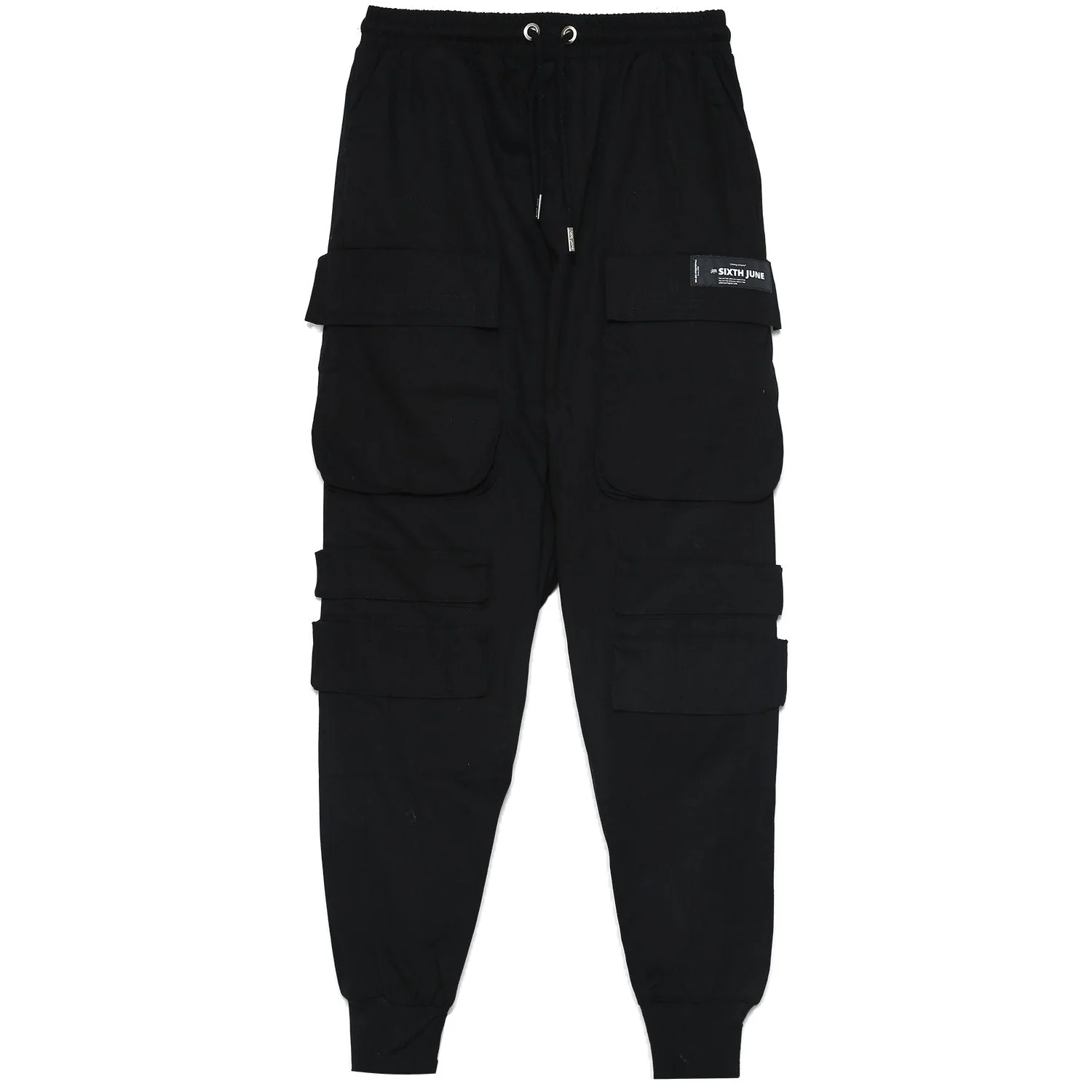Pantalon cargo tactique poches Noir - Image 6